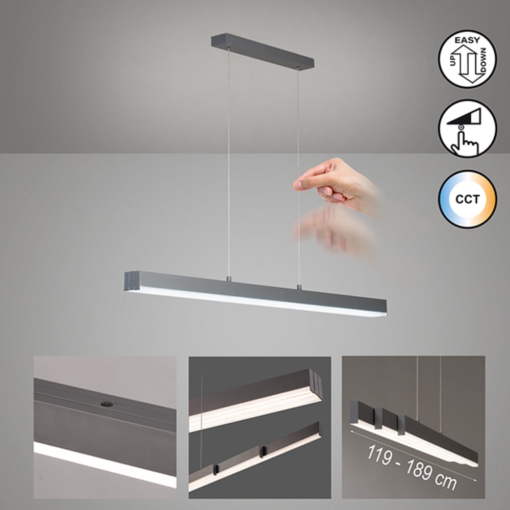 FISCHER & HONSEL Pendelleuchte »Vayana« LED-Board 1 Stk. Farbtemperatur stufenlos einstellbar, höhenverstellbar mit Kabellift