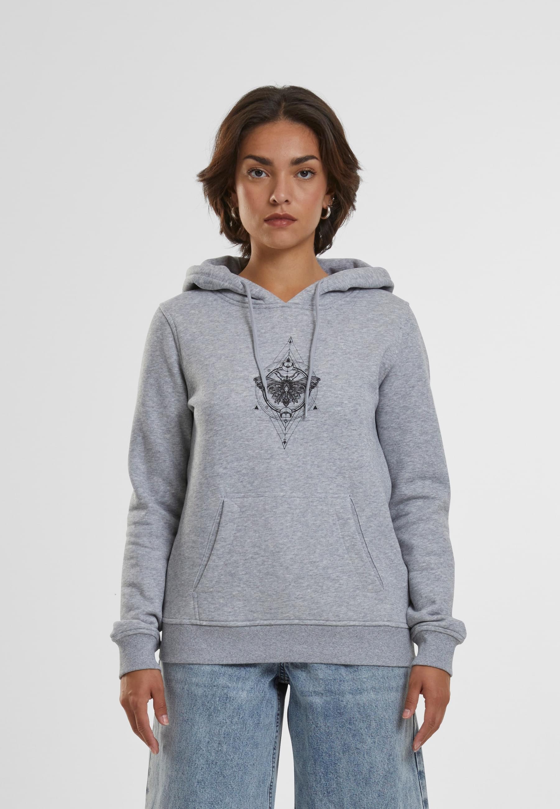 MisterTee Rundhalspullover »MisterTee Damen Ladies Moth Hoody« 1 Stk.