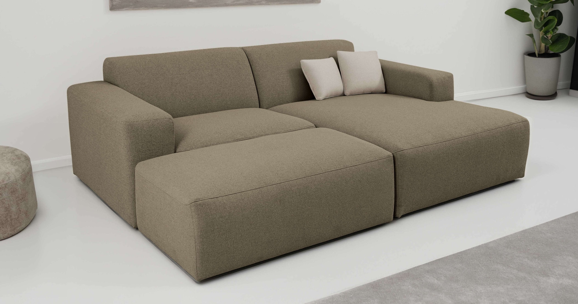 INOSIGN Ecksofa "Koa,228cm, L-Form, Modulsofa, Webstoff, Cord", Designsofa, günstig online kaufen