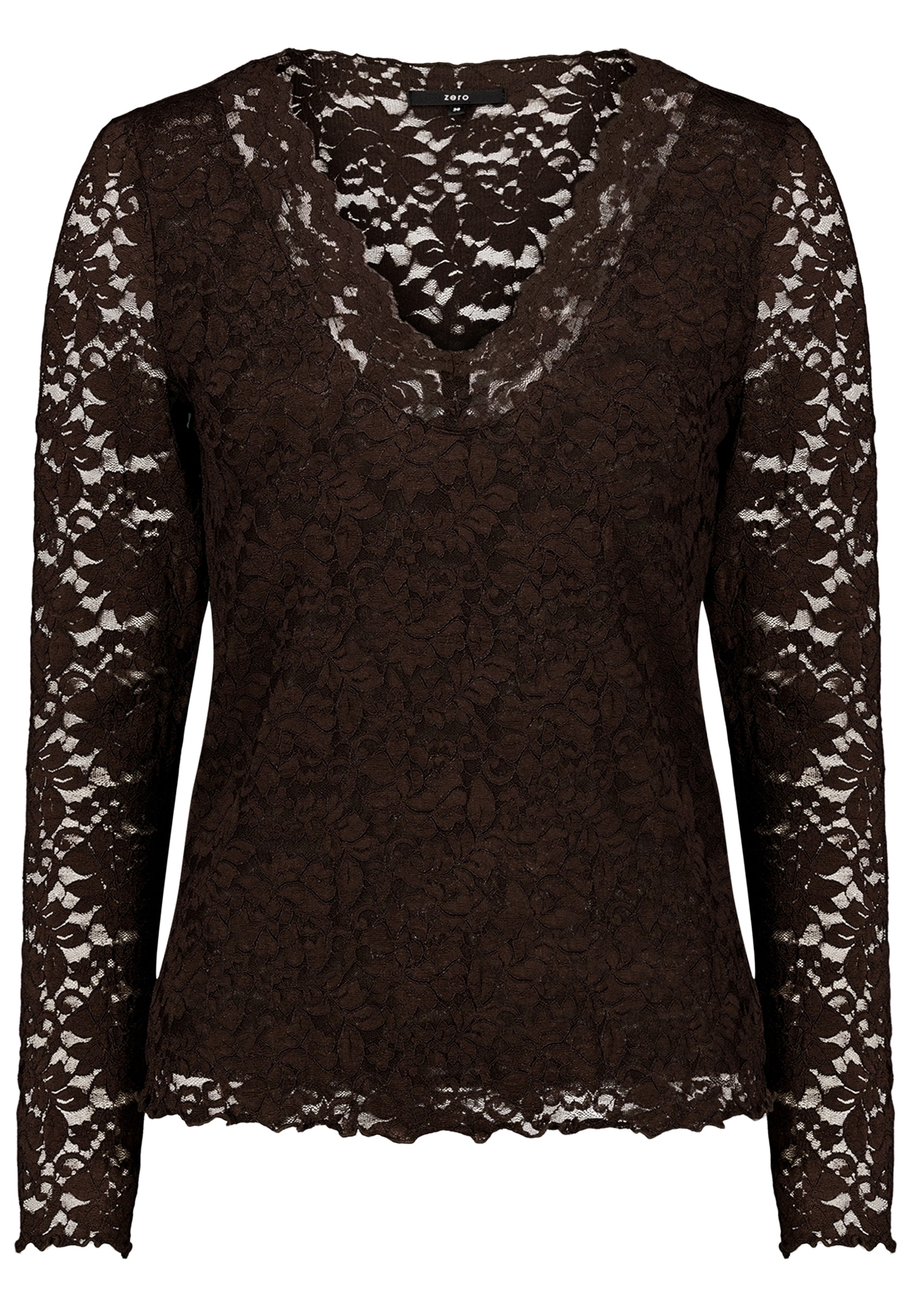 Zero Kurzarmshirt »Damen unifarben« 1 Spitze