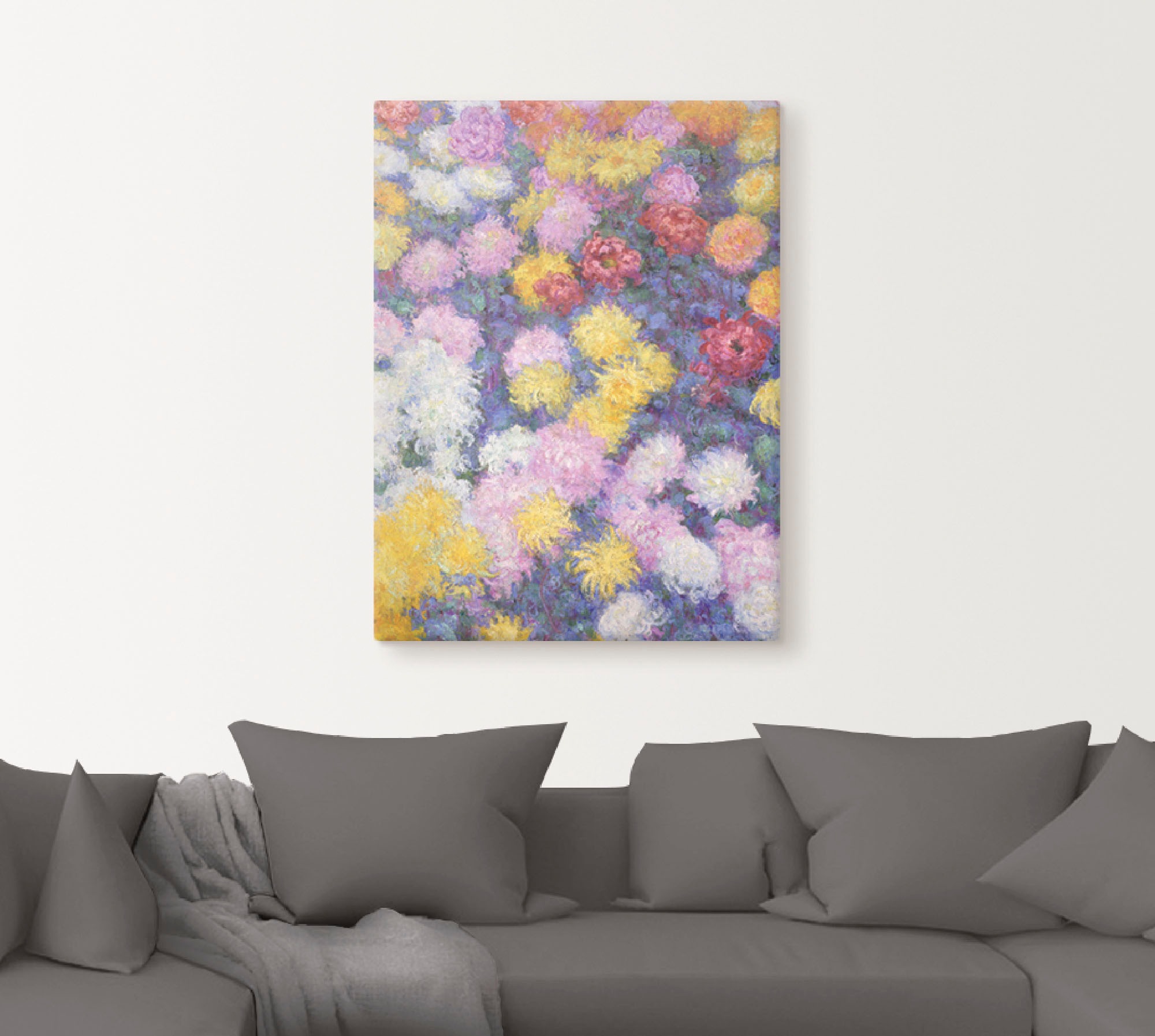 Artland Leinwandbild »Chrysanthemen. 1897«, Blumenwiese, (1 St.), auf Keilrahmen gespannt