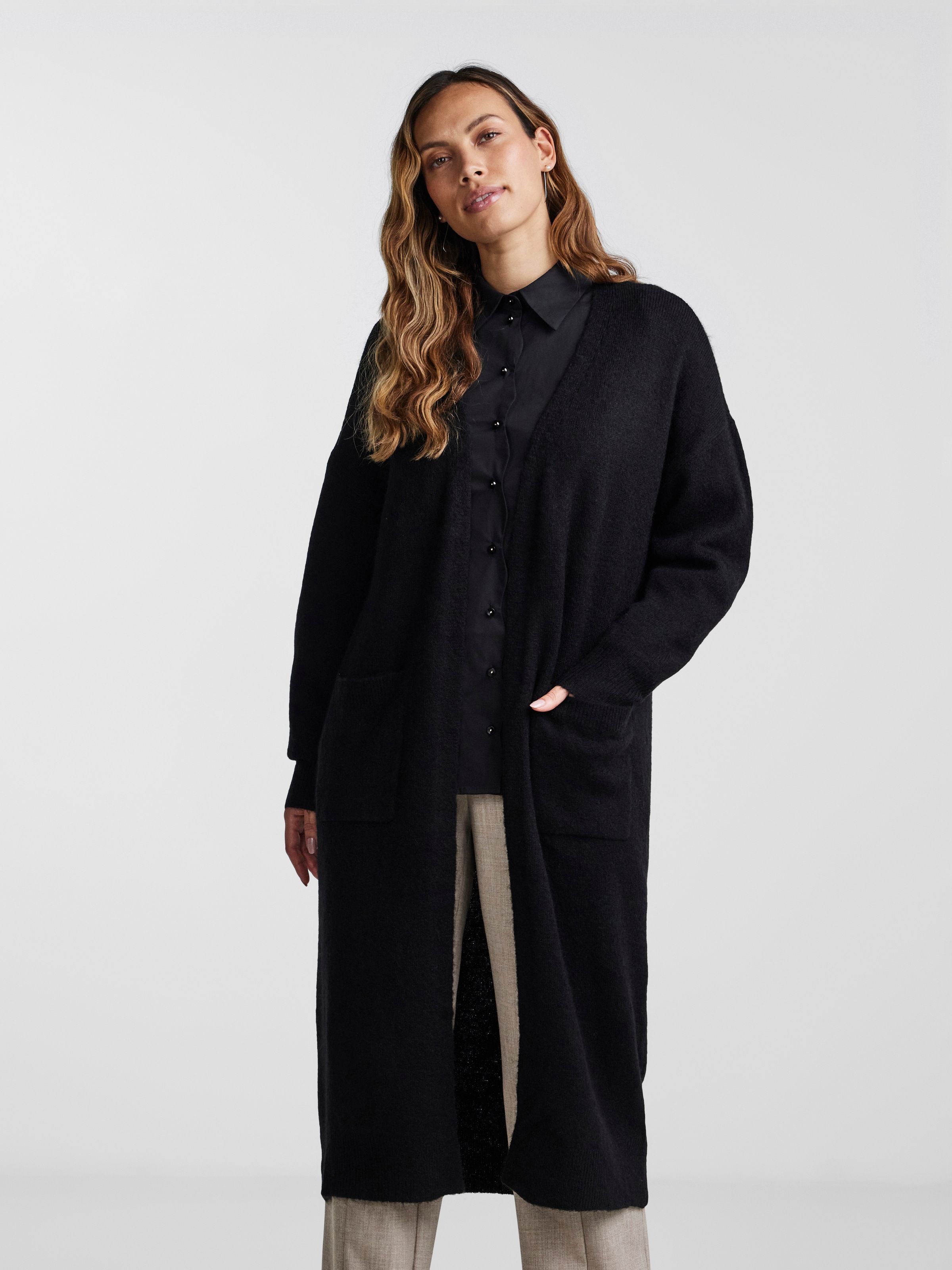 Y.A.S Longstrickjacke "YASBALIS LS LONG KNIT CARDIGAN S. NOOS" günstig online kaufen