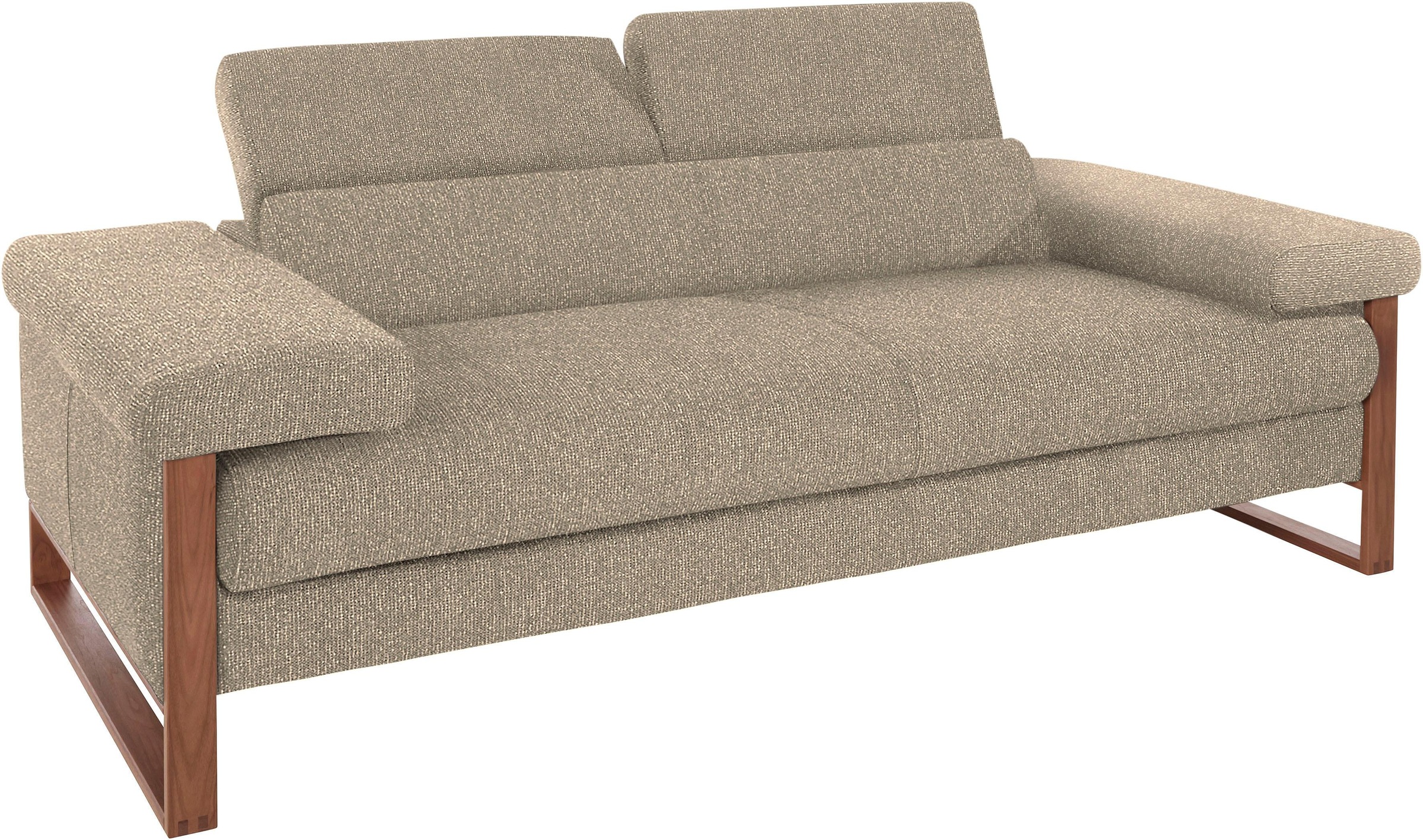 W.SCHILLIG 2-Sitzer »finn«, German Design Award 2016, Fußgestell Nussbaum natur, Breite 210 cm
