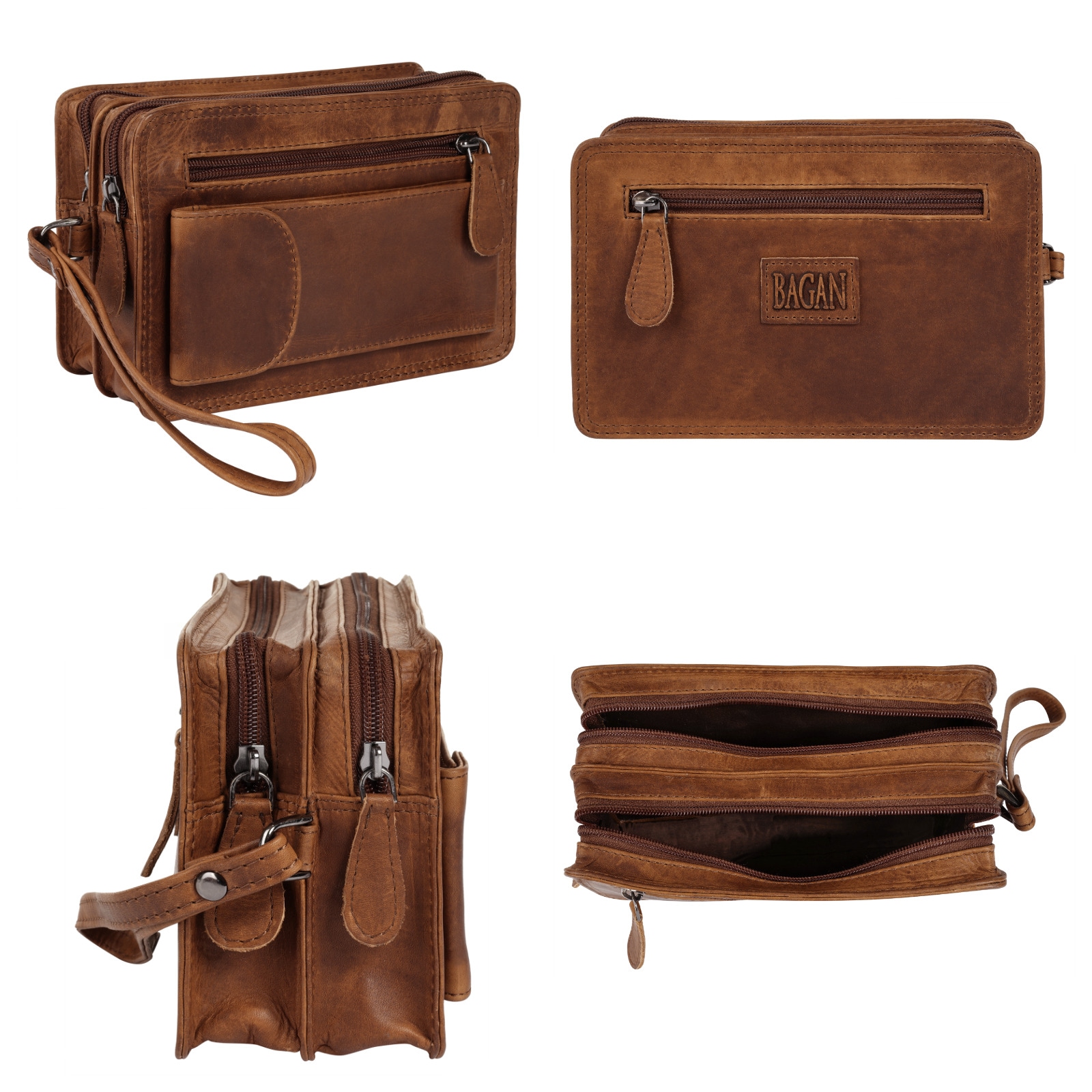 Bagan Handgelenktasche, echt Leder