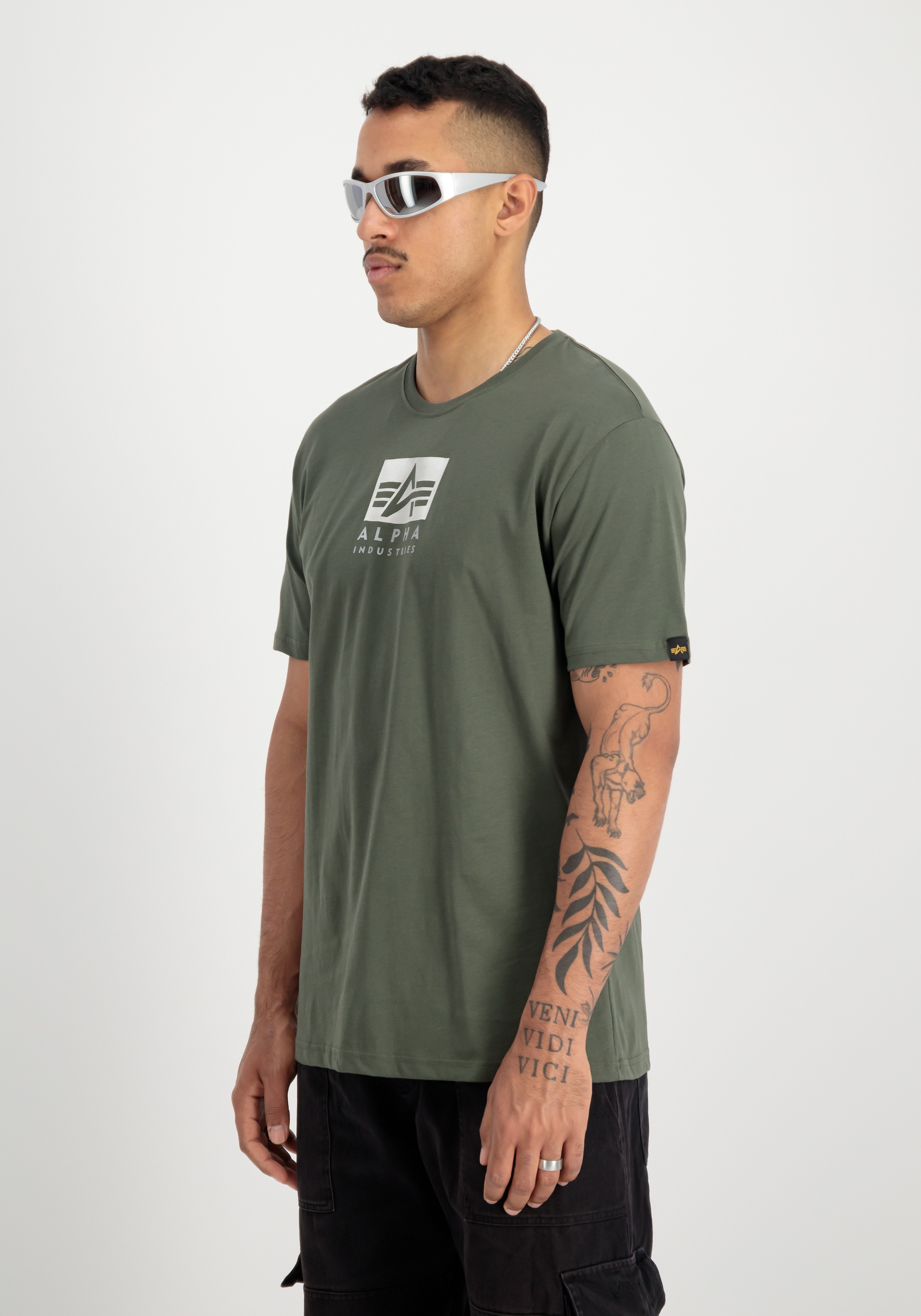Alpha Industries T-Shirt »Alpha Industries Men - T-Shirts Satin Logo T-Shirt«