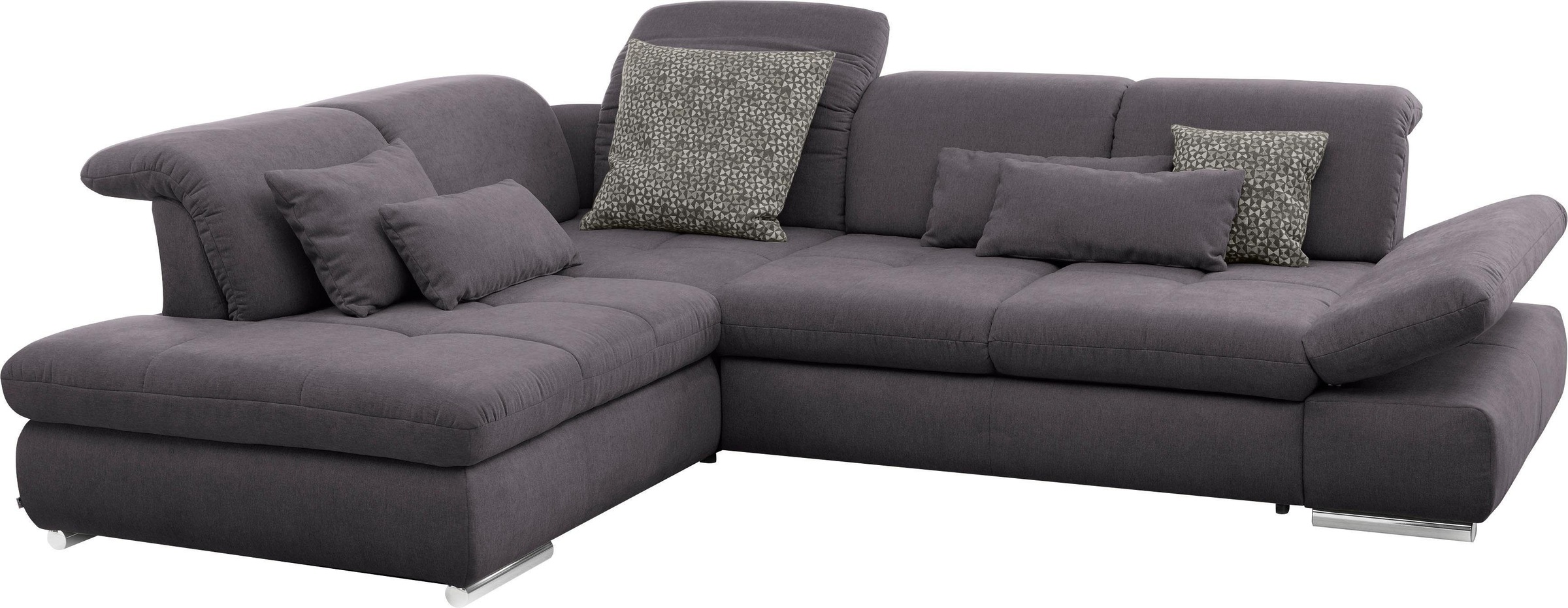 set one by Musterring Ecksofa »SO 4100 mit komfortablen Federkern und Kopfteilverstellung,« wahlweise mit Bettfunktion und Sitztiefenverstellung, L-Form