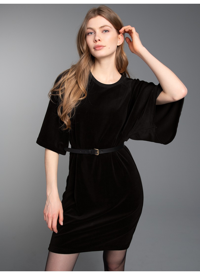 Trigema Jerseykleid "TRIGEMA Nicki Kleid mit weiten Ärmeln", (1 tlg.) günstig online kaufen