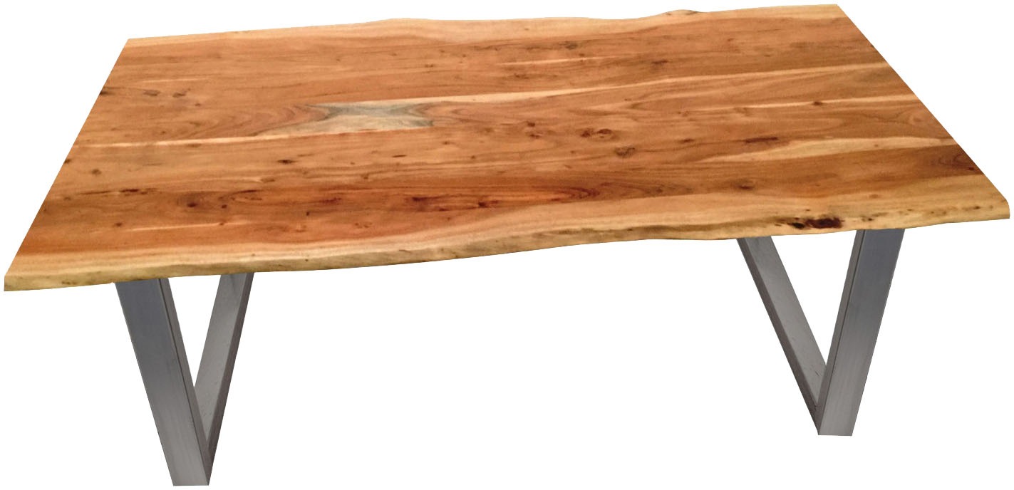 Thumbnail - SIT Esstisch "Tops&Tables", mit Tischplatte aus Wildeiche, mit Baumkante wie gewachsen, Vintage