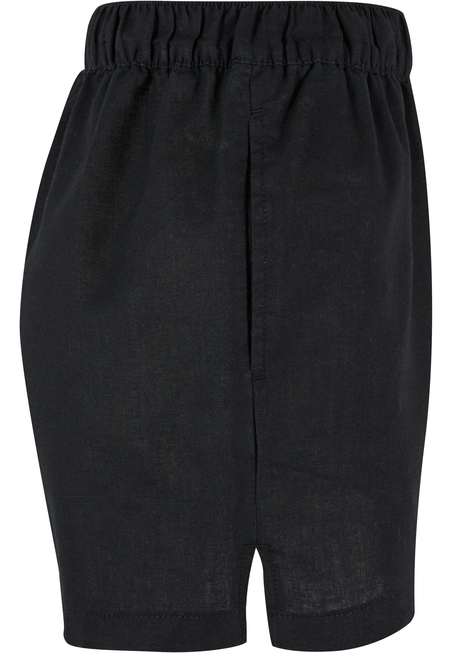 URBAN CLASSICS Shorts »Urban Classics Damen Ladies Linen Mixed Boxer Shorts«, (1 tlg.)