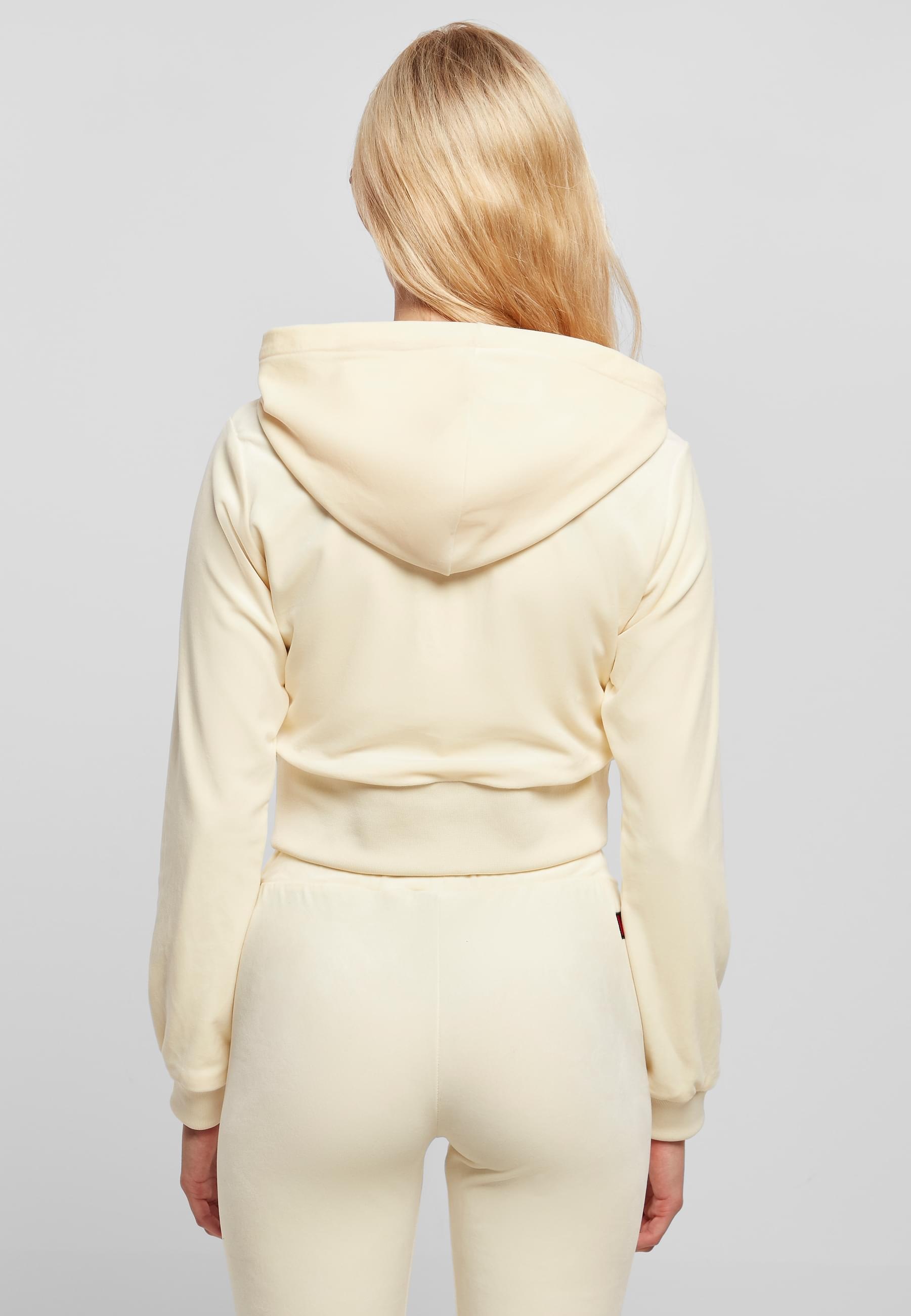 Fubu Kapuzenpullover »Fubu Damen FW224-020-1 Signature Velours Zip Hoodie offwhite« 1 Stk. tlg.