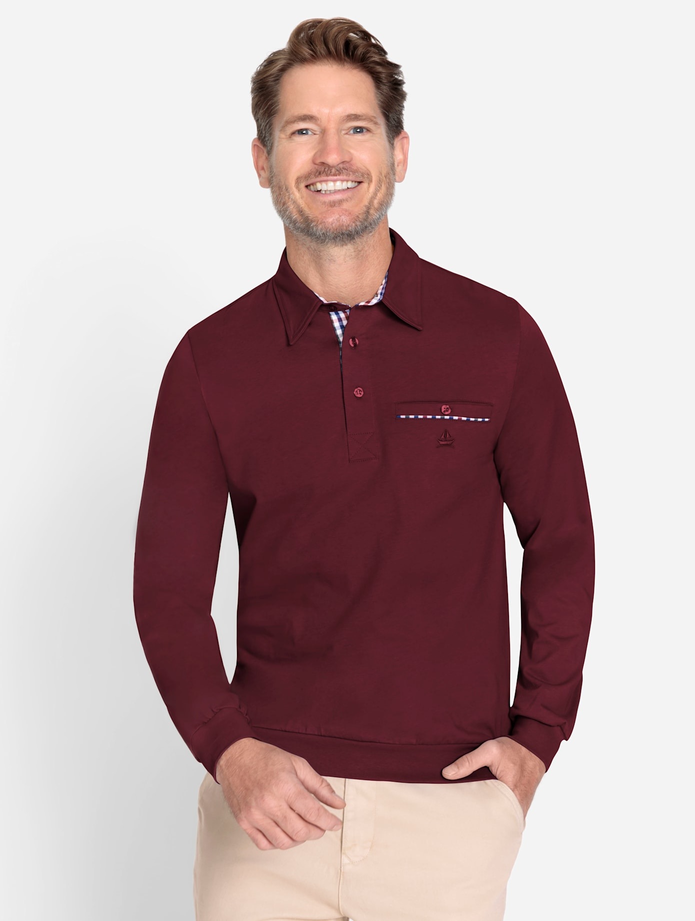 Marco Donati Poloshirt "Langarm-Shirt" 1 Stk. günstig online kaufen