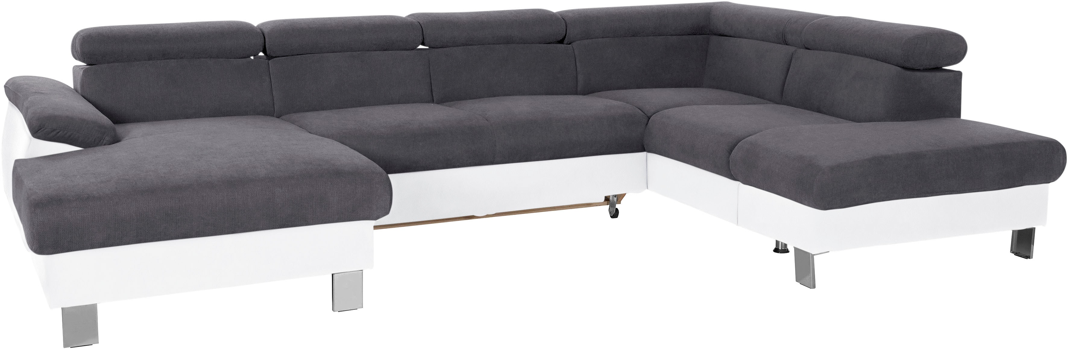 COTTA Wohnlandschaft "Komaris U-Form, B: 320 cm" mit Kopfteilverstellung, optional Schlaffunktion, Bettkasten & Licht