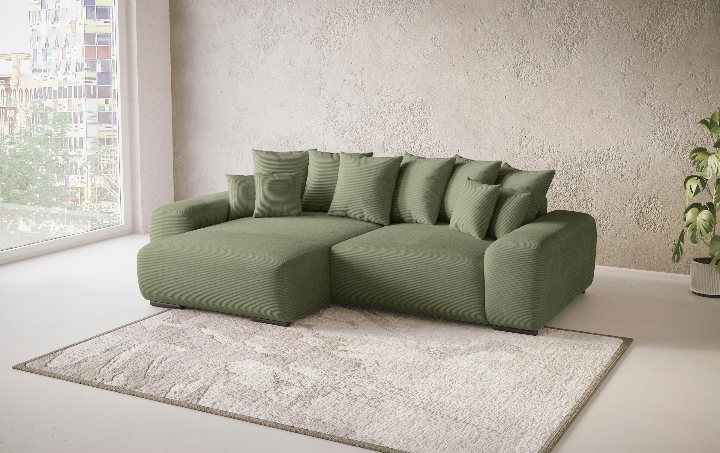 Mr. Couch Ecksofa »Sundance L-Form«, Dauerschläfer mit EasyBett-Schlaffunktion, Bettkasten