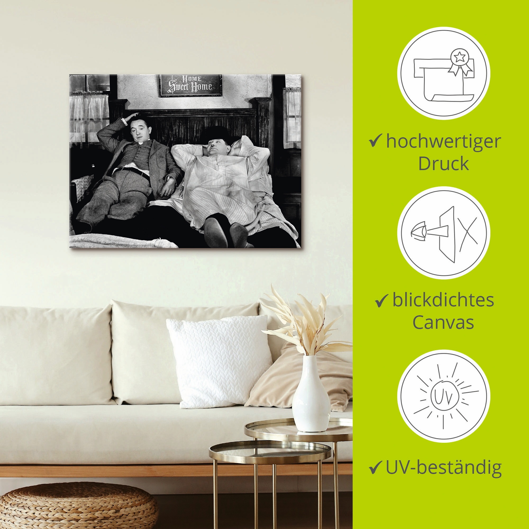 Artland Wandbild »Dick und Doof I«, Stars, (1 St.), als Alubild, Outdoorbild, Leinwandbild, Poster, Wandaufkleber