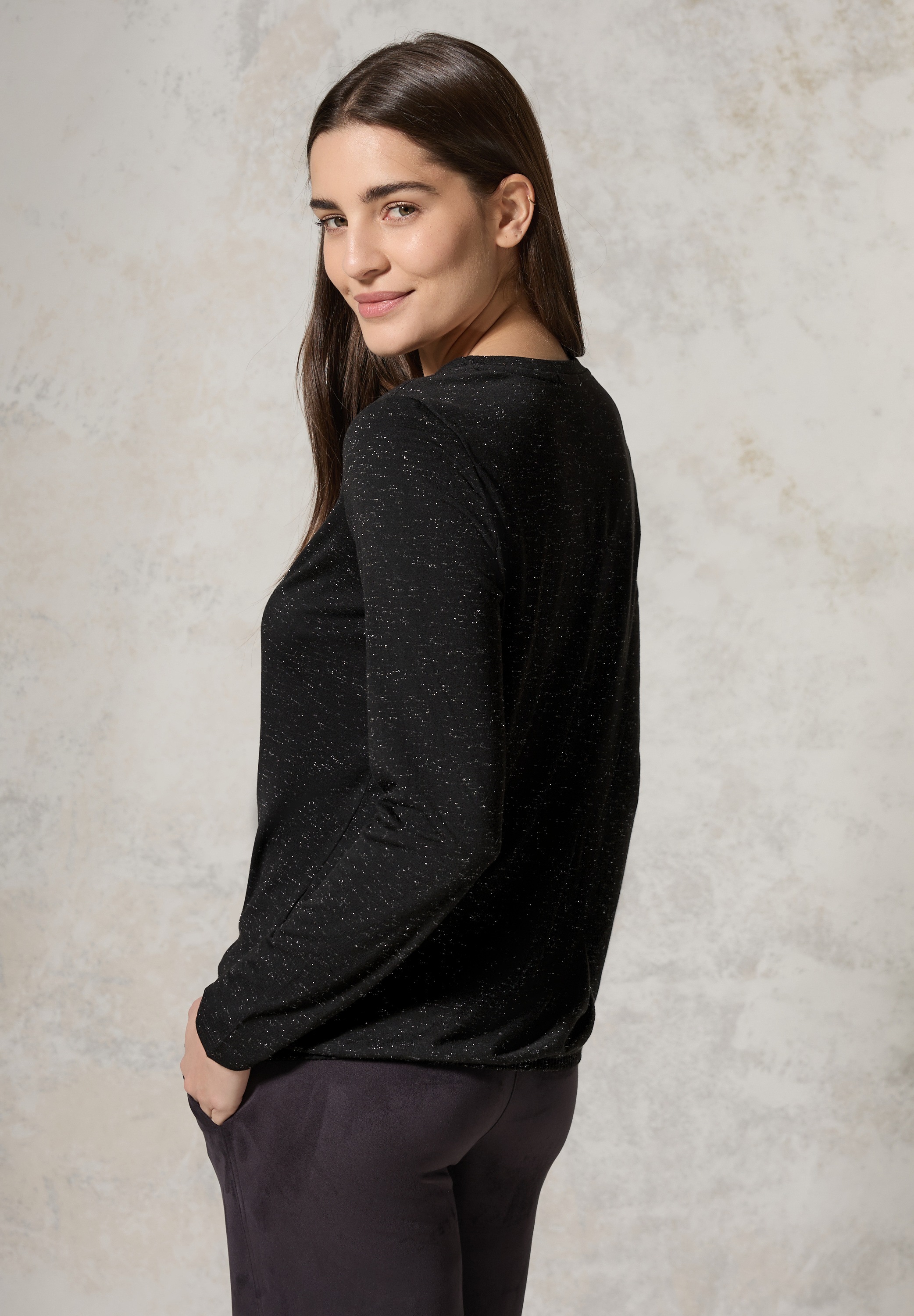 Cecil Langarmshirt, mit Rundhalsausschnitt