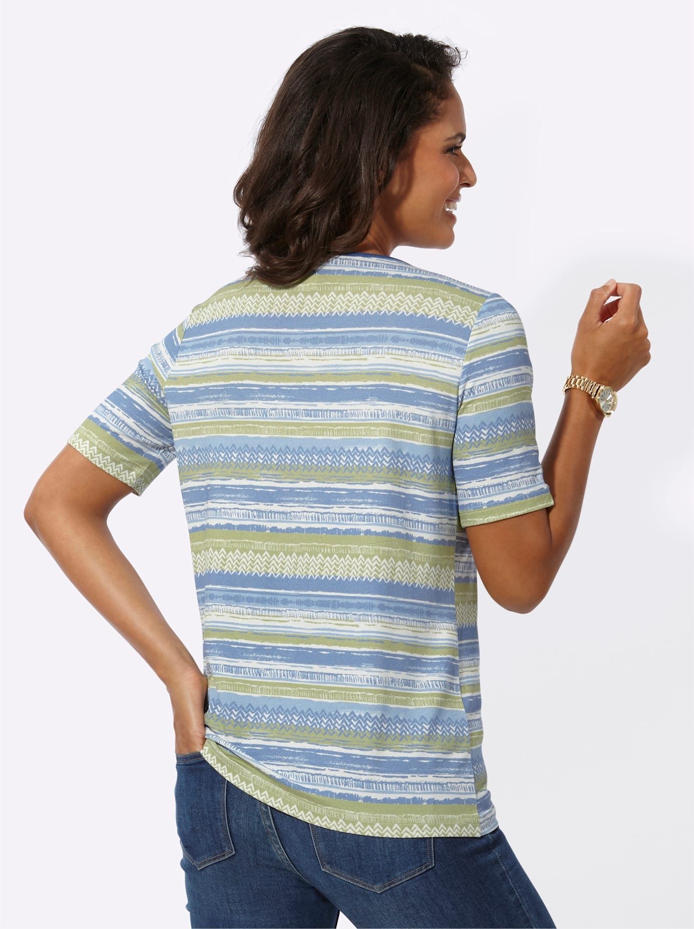 Casual Looks Kurzarmshirt "Rundhals-Shirt" 1 Stk. tlg. günstig online kaufen