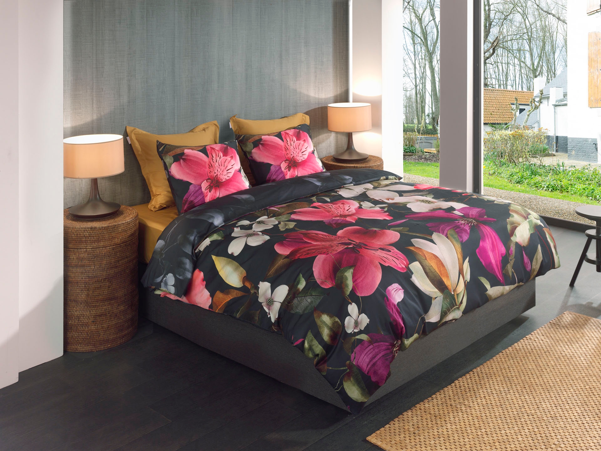 Heckett & Lane Bettwäsche »Tropici«, Blumen Design, 100% Baumwolle ab 135x200 cm.