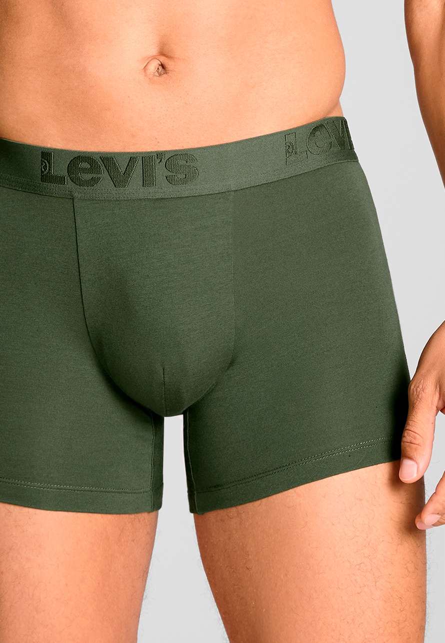 Levi's® Boxershorts »LEVIS MEN PREMIUM BOXER BRIEF 3P«, (3er Pack), mit breitem Logobund