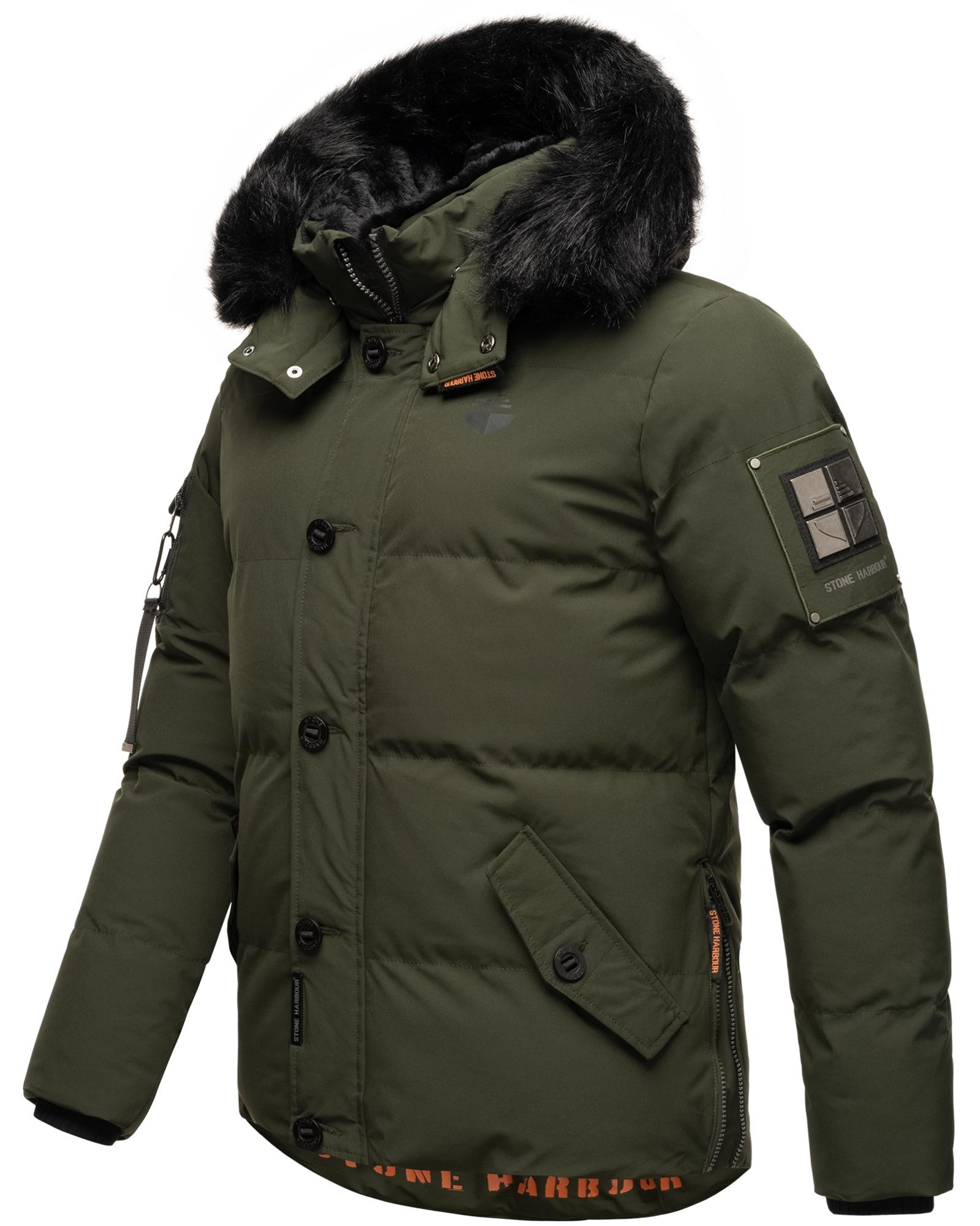Stone Harbour Winterjacke »Halvaar«, mit Kapuze, stylischer Winterparka mit abnehmbarer Kapuze