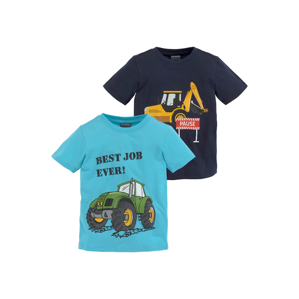 KIDSWORLD T-Shirt »BEST JOB EVER!«, (Packung, 2er-Pack)