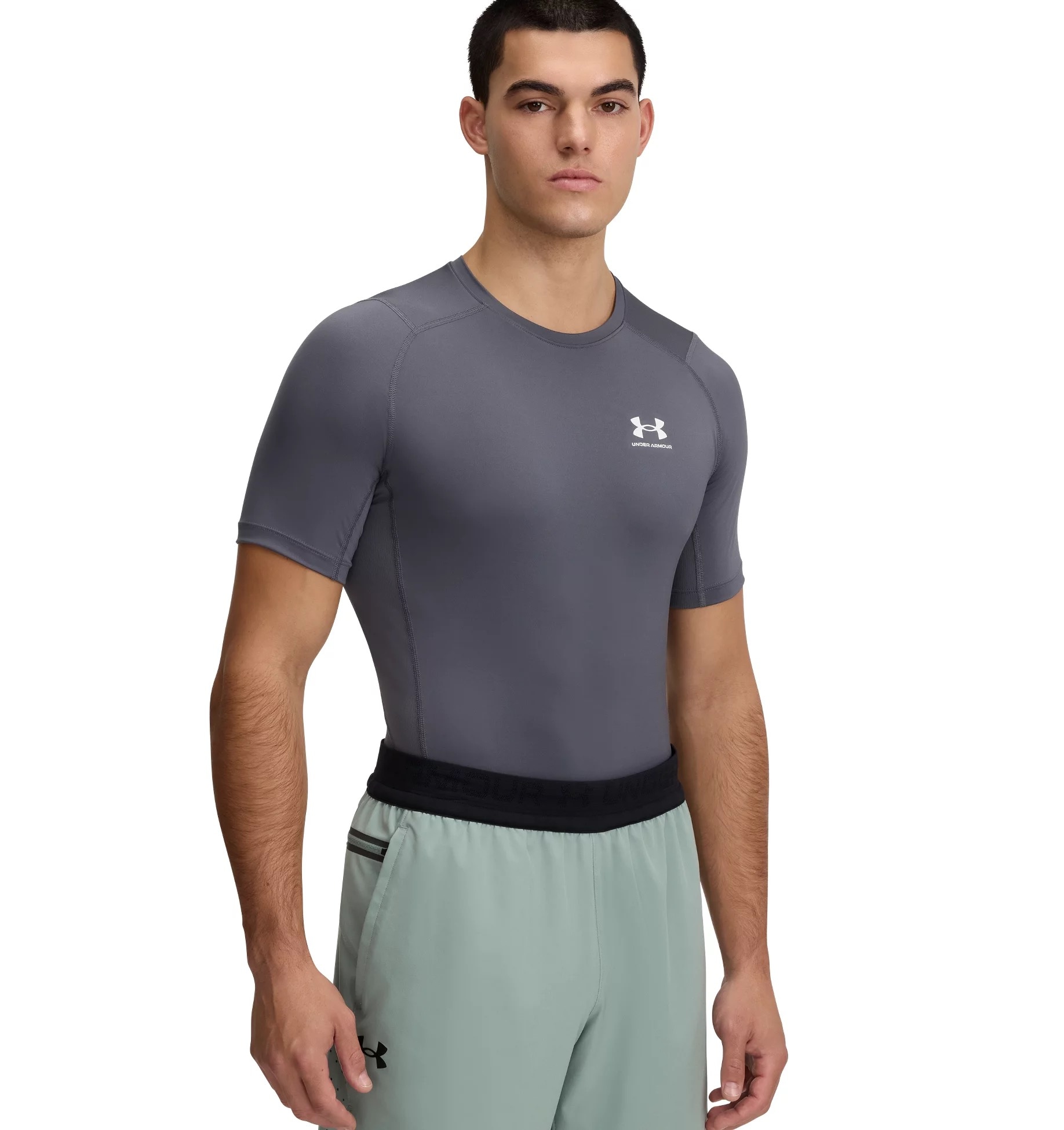 Under Armour Trainingsshirt "UA HG ARMOUR COMP SS" Kurzarm-Design, Rundhalsausschnitt, atmungsaktives Material