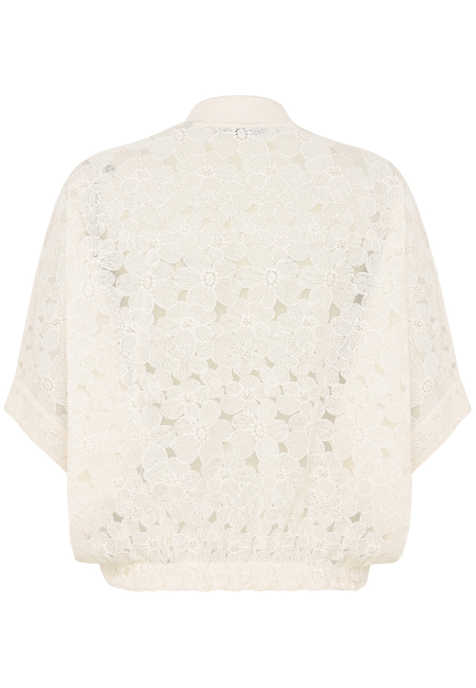 Jackenblazer ZERO "Damen kurzarm mit Taschen", Damen, Gr. 36, eggnog, Spitze, Obermaterial: 5% Elasthan, 95% Polyamid, transparent, figurumspielend normal, weit, Blazer, Spitze 2