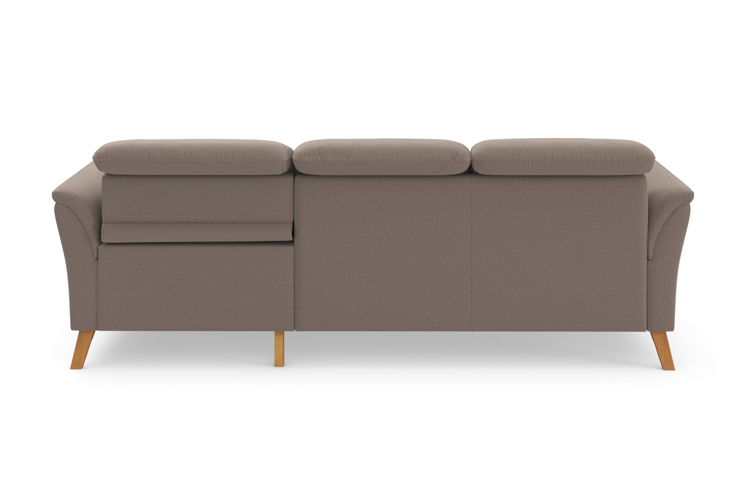 Ecksofa SIT & MORE "Romero L-Form", grau (taupe), B:245cm H:91cm T:178cm, 90% Polyester 10%Polyamid, Sofas, Ecksofa, wahlweise mit oder ohne Relax-Funktion, Bettfunktion, Bettkasten 3