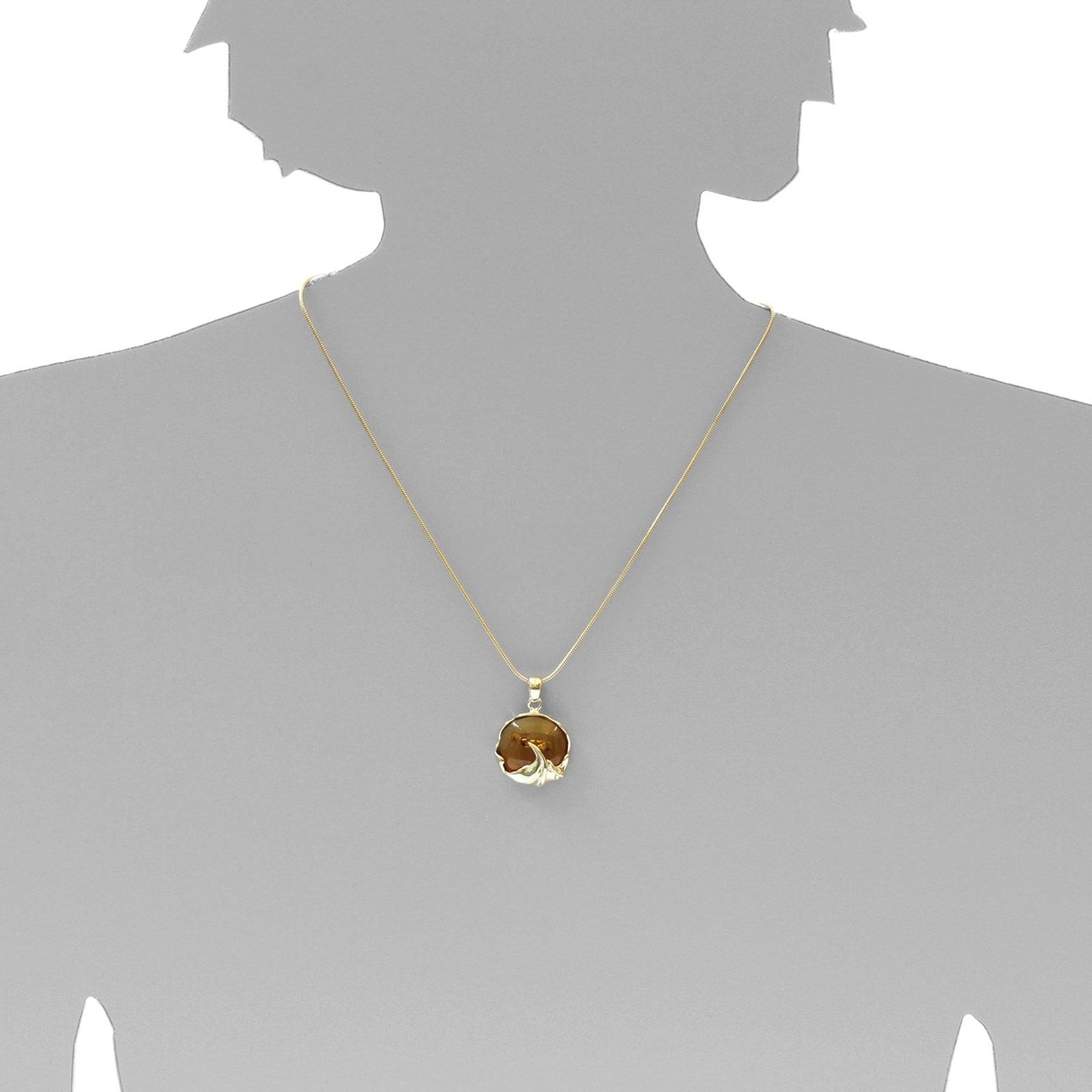 OSTSEE-SCHMUCK Kette und Anhänger Set »- Vika - Gold 333/000 - Bernstein«