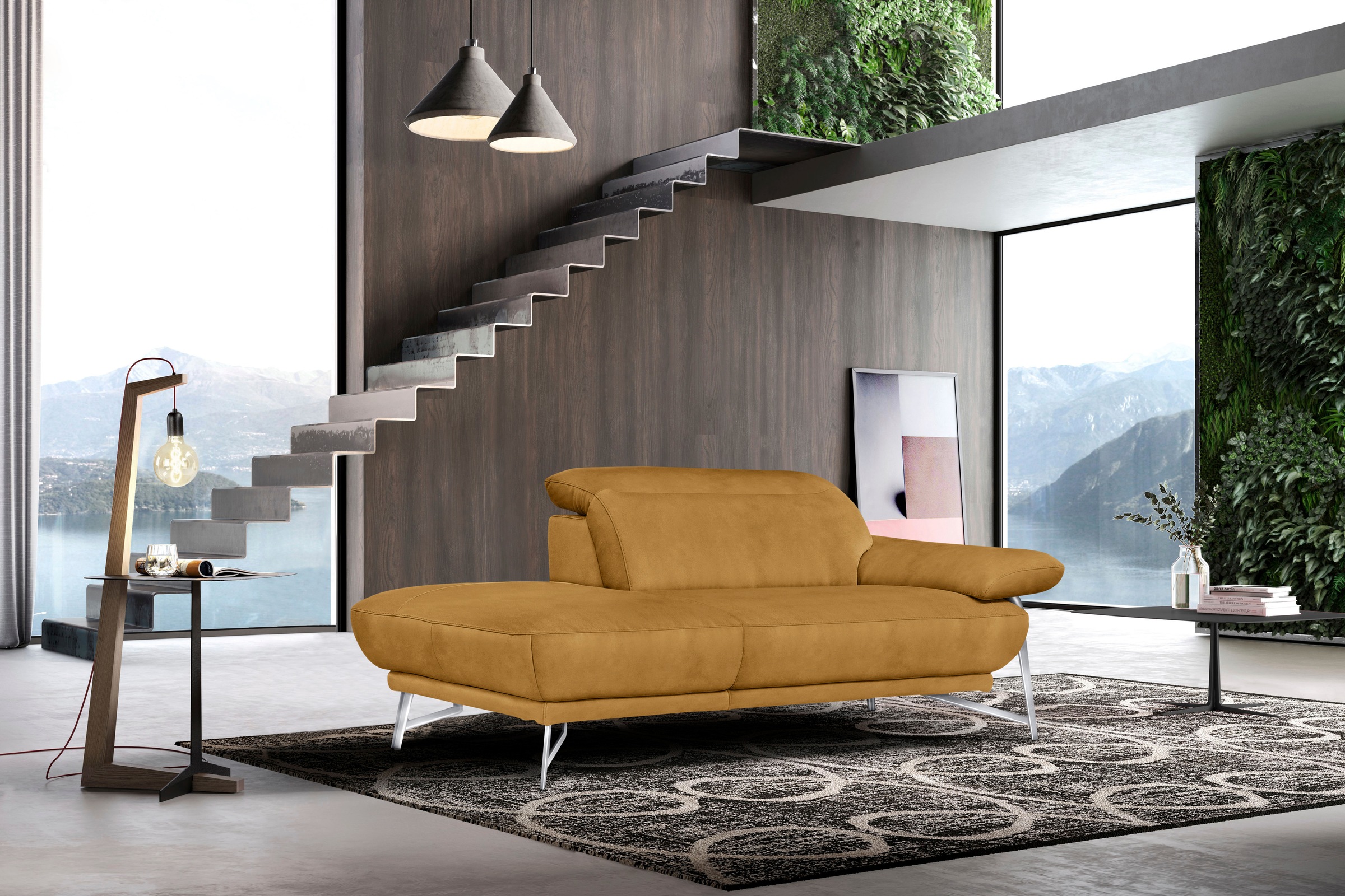Egoitaliano Sofa "Anais, erstklassiger Sitzkomfort, Fußfarbe chrom" Set, Ko günstig online kaufen