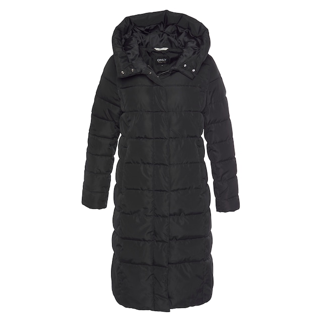 ONLY Steppmantel »ONLTINA PUFFER X LONG COAT OTW«, mit Kapuze bestellen |  BAUR