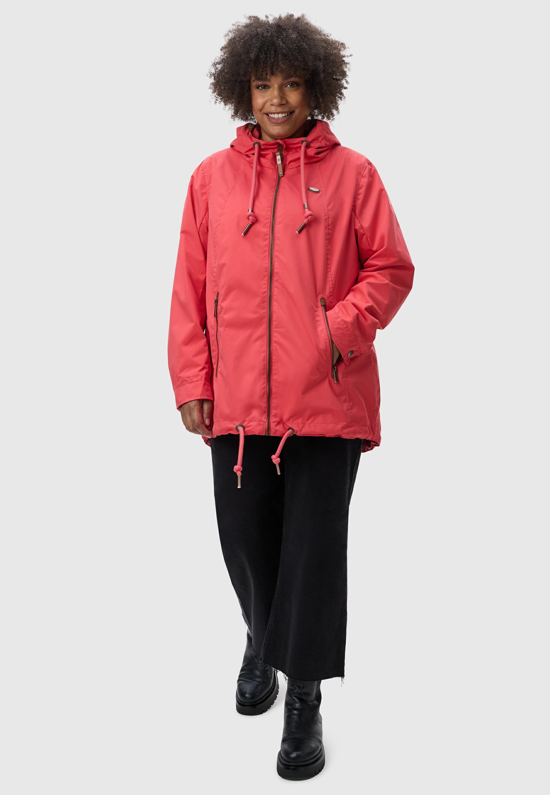 Ragwear Outdoorjacke "Zuzka", mit Kapuze, stylische Übergangsjacke mit großer Kapuze