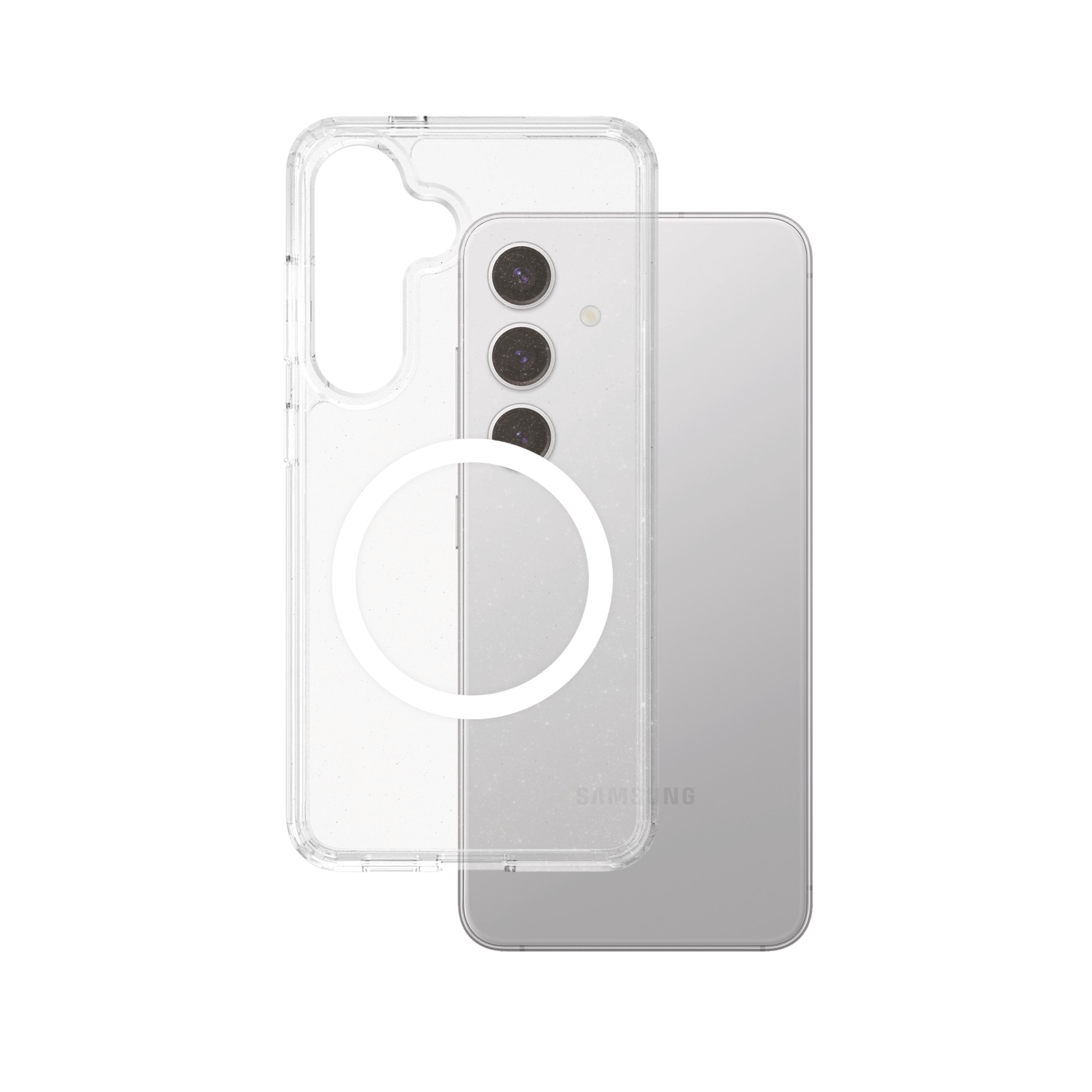 CARE by PanzerGlass Handyhülle »Magnetic QI Compatible Star Lit Case für Samsung Galaxy S25 Plus«, Backcover, Schutzhülle, Handyschutzhülle, Case, Schutzcase, stoßfest