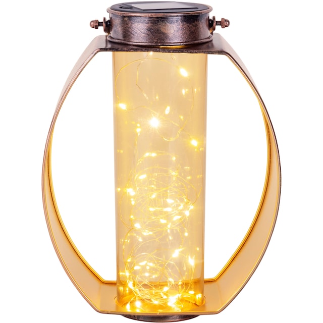 näve LED Solarleuchte »Fairylight«, 1 flammig-flammig, messing Innenseite  gold, Kunststoffzylinder mit LED Lichterdraht bestellen | BAUR
