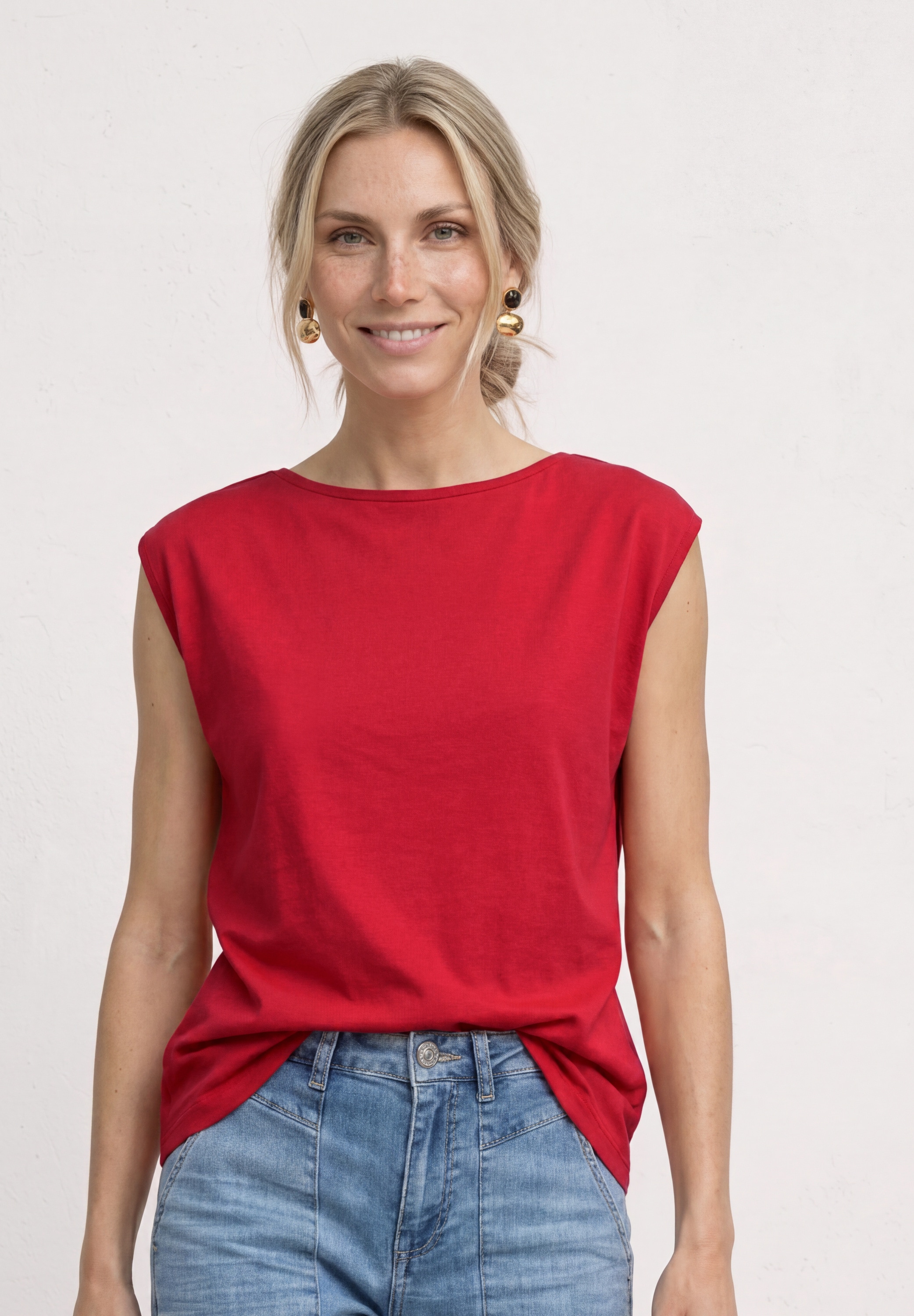 STREET ONE T-Shirt mit U-Boot-Ausschnitt