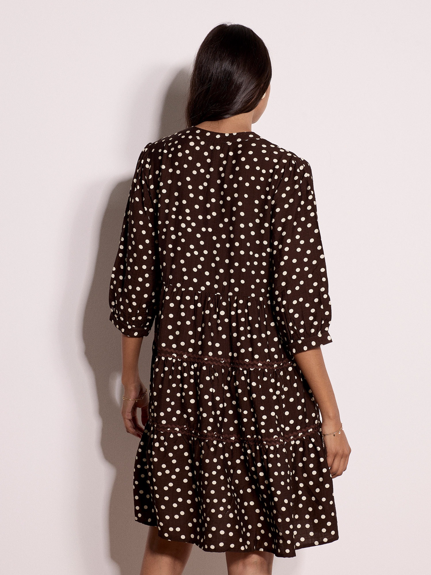 Apricot Minikleid »Mini-Kleid mit Stufenrock« und Polka