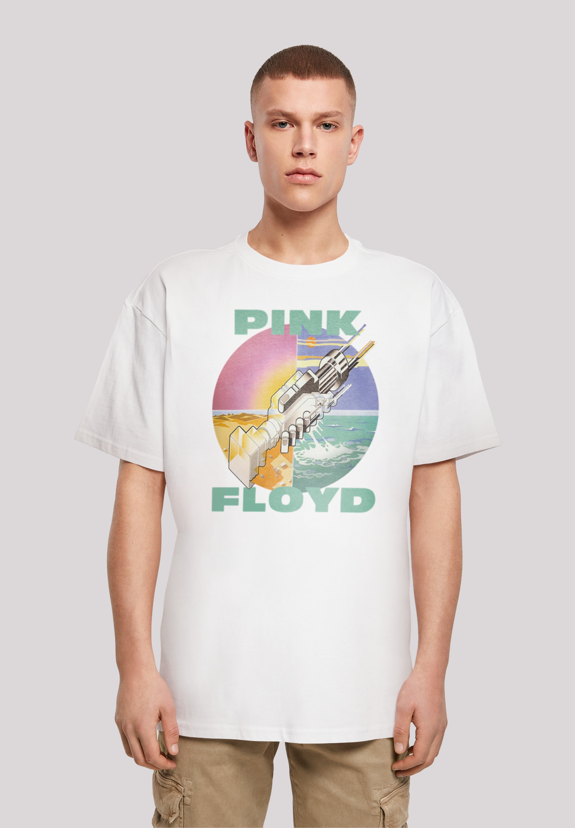 F4NT4STIC T-Shirt "Pink Floyd Wish You Were Here Rock Band Album", Print