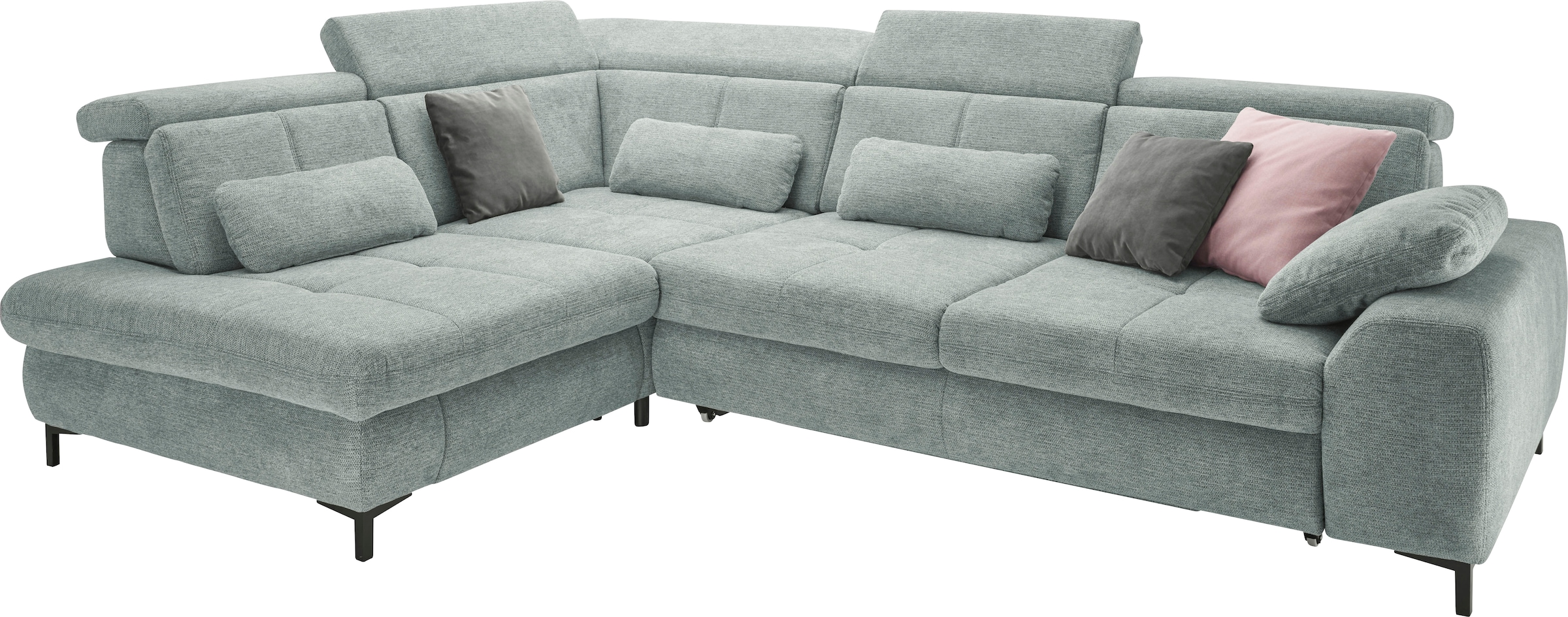 set one by Musterring Ecksofa, Kaltschaumpolsterung, Flachgewebe, whlw. mit Funktionen, Sitzhöhe 49