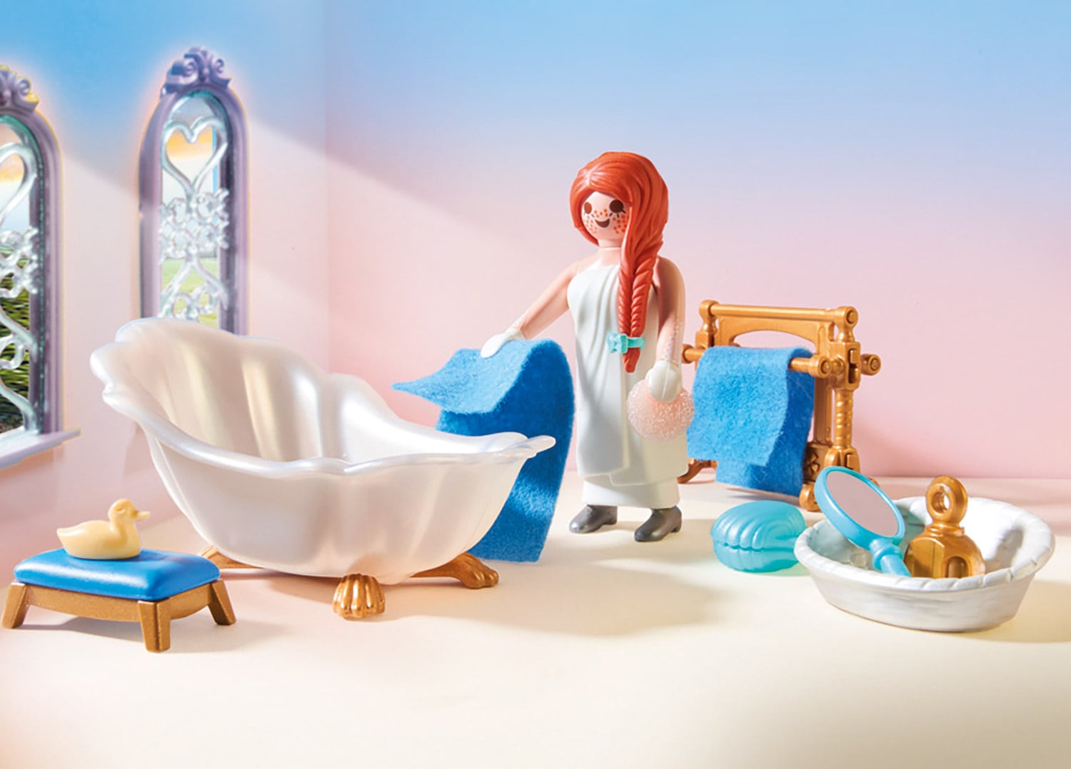 Playmobil® Konstruktions-Spielset »Ankleidezimmer mit Badewanne (70454), Princess«, (86 St.), Made in Germany