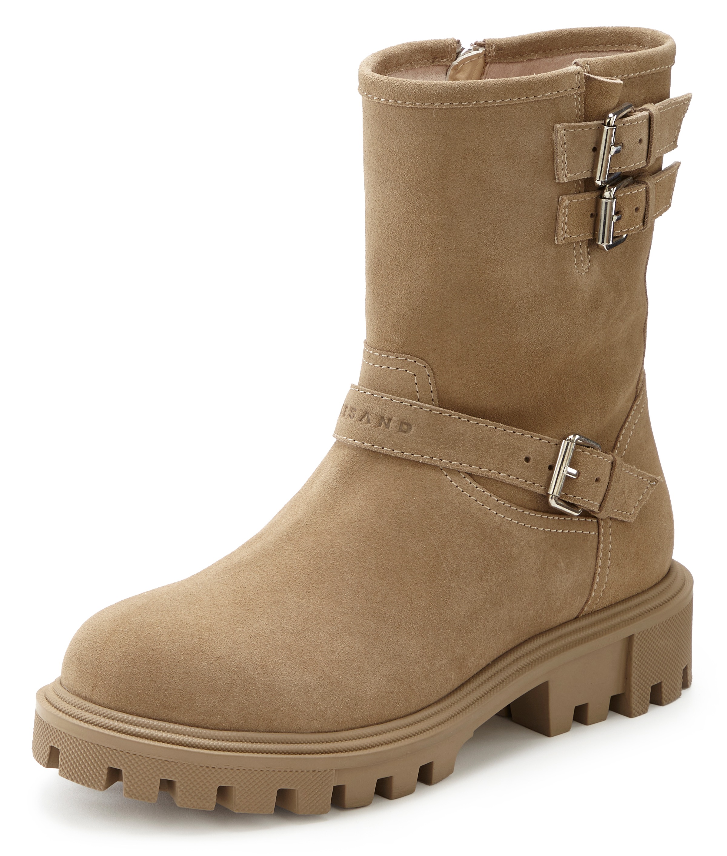 Elbsand Stiefelette aus Leder mit trendigen Zierschnallen, Stiefel, Boots günstig online kaufen