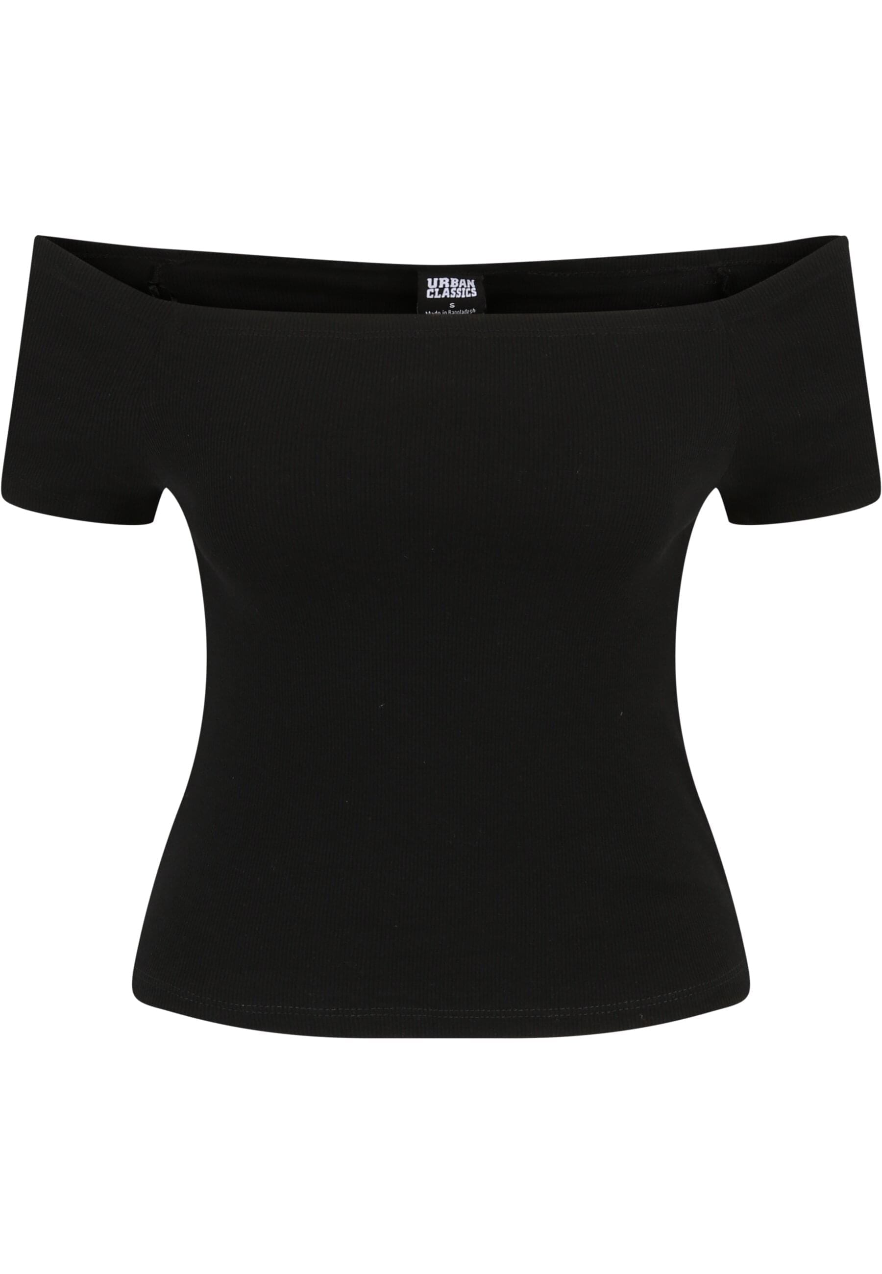URBAN CLASSICS T-Shirt »Urban Classics Damen Ladies Off Shoulder Rib Tee 2-Pack«