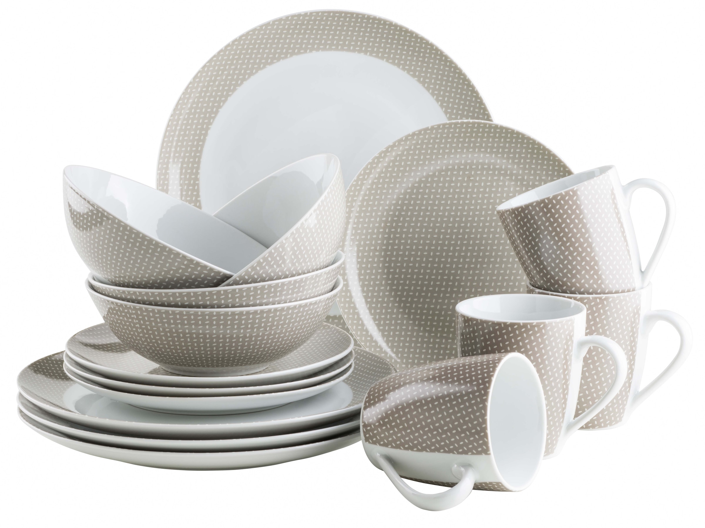 MÄSER Kombiservice "KITCHEN TIME II, Geschirr-Set, Porzellan" günstig online kaufen