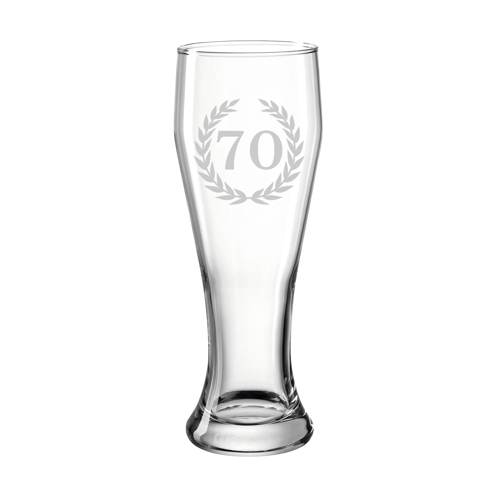 LUXENTU Bierglas »Weizenbierglas mit Gravur 70. Jubiläum 0,5 l transparent«