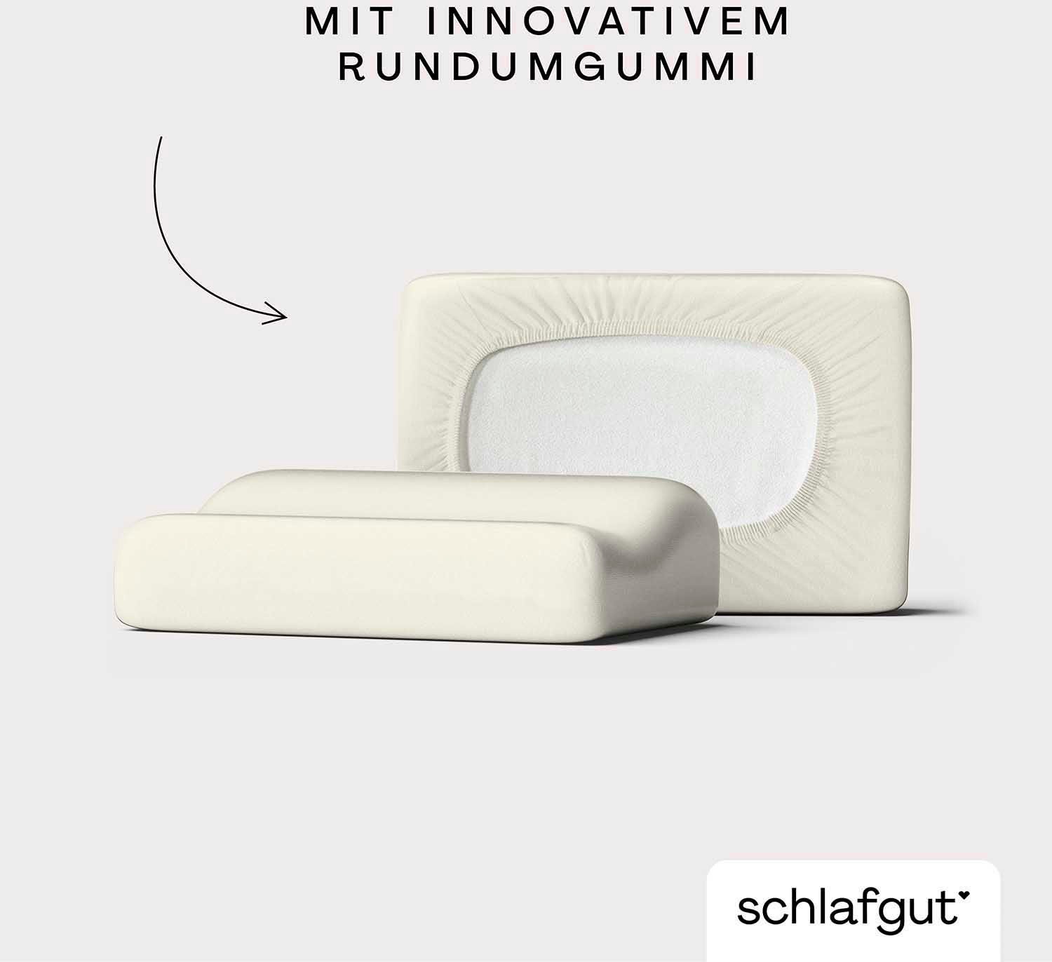Schlafgut Kissenbezug »Pure flexibler Kissenbezug für Nackenstützkissen«, (1 St.), Bio-Baumwolle mit Elasthan, mit Gummizug, bügelfrei