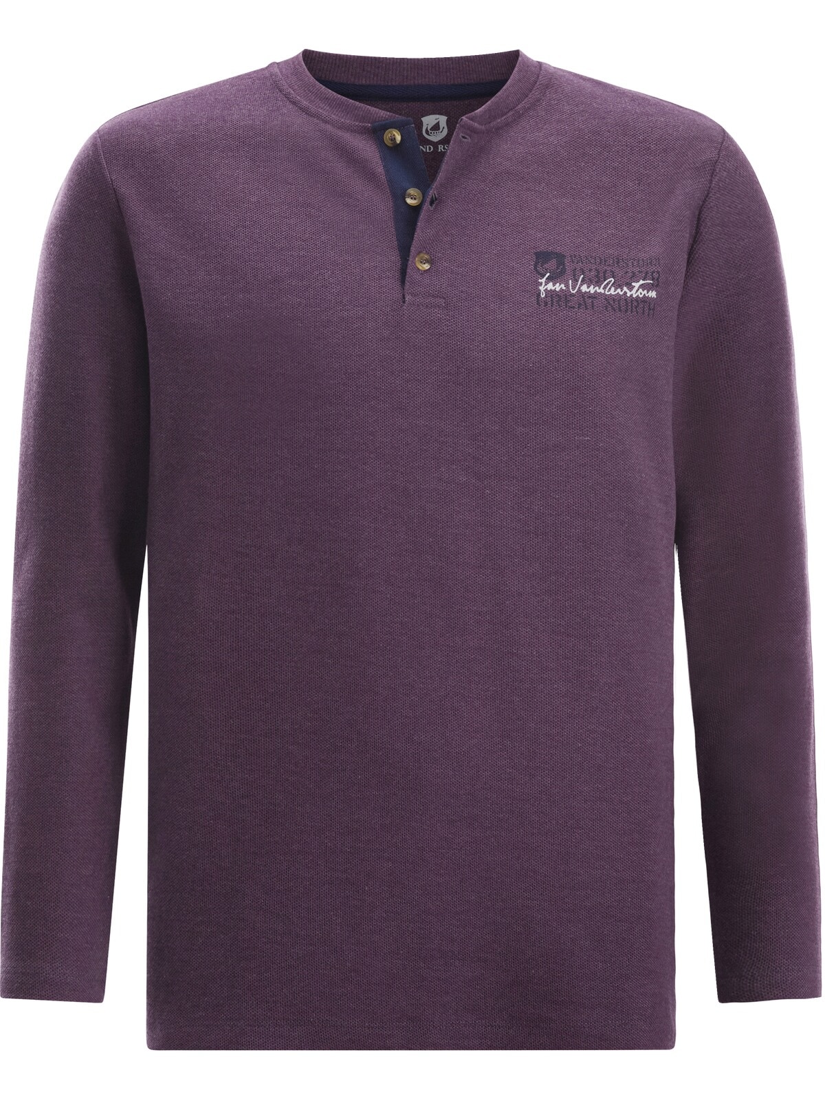 Jan Vanderstorm Langarm-Poloshirt »Langarmshirt IVOR«