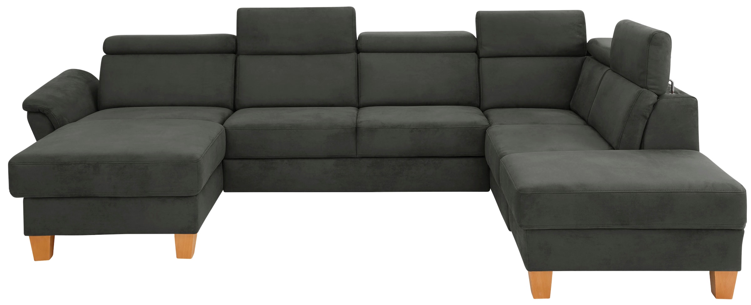 Home affaire Wohnlandschaft "Conville U-Form" Kopfteilverstellung wahlweise günstig online kaufen