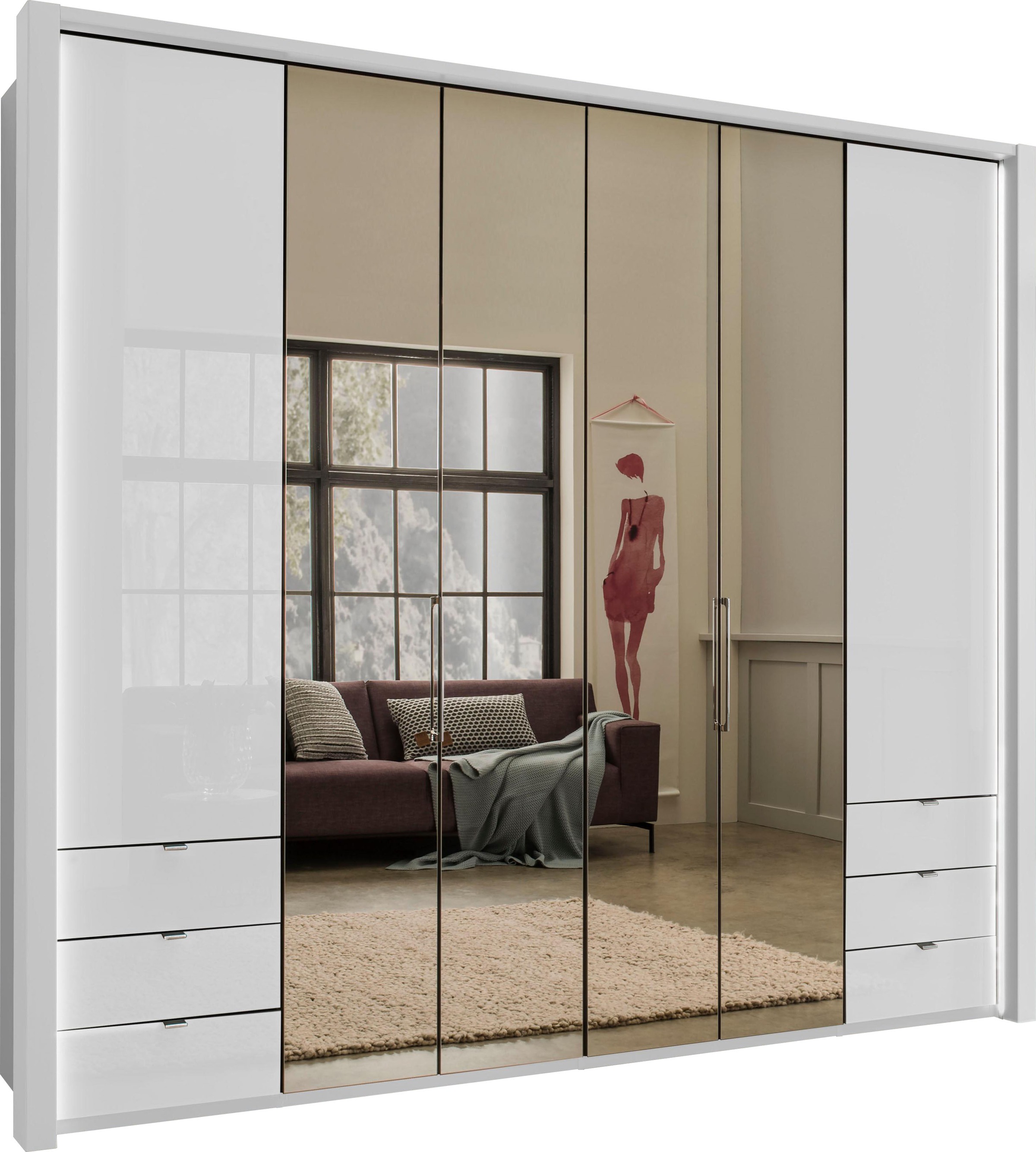 WIEMANN Falttürenschrank "Kansas, Kleiderschrank, Schrank, Wäscheschrank, m günstig online kaufen