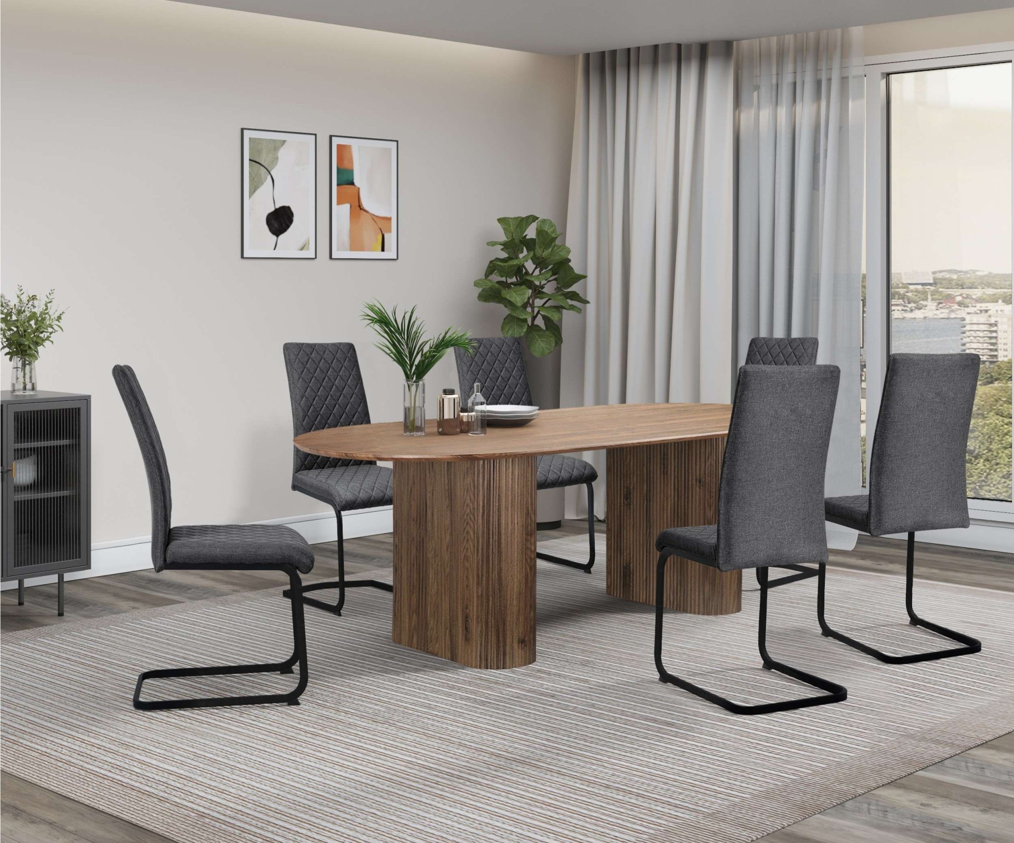 OTTO home Esszimmerstuhl »Valbourg« () 2 Stk.Freischwinger, gepolsterte Rückenlehne und Sitzfläche, Sitzhöhe 48 cm