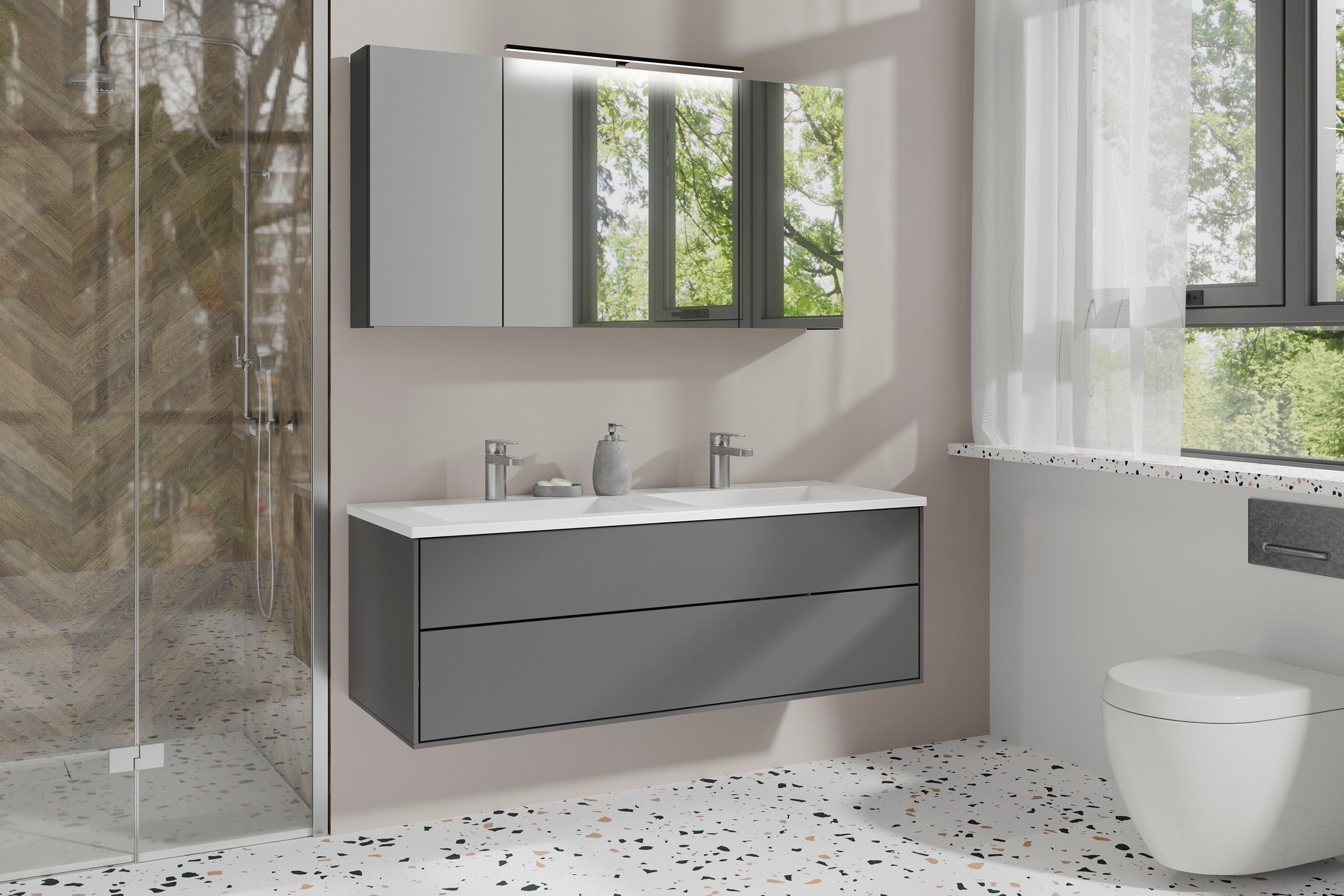 byLIVING Spiegelschrank "Serie Spree, in vielen Breiten erhältlich" Soft-Cl günstig online kaufen