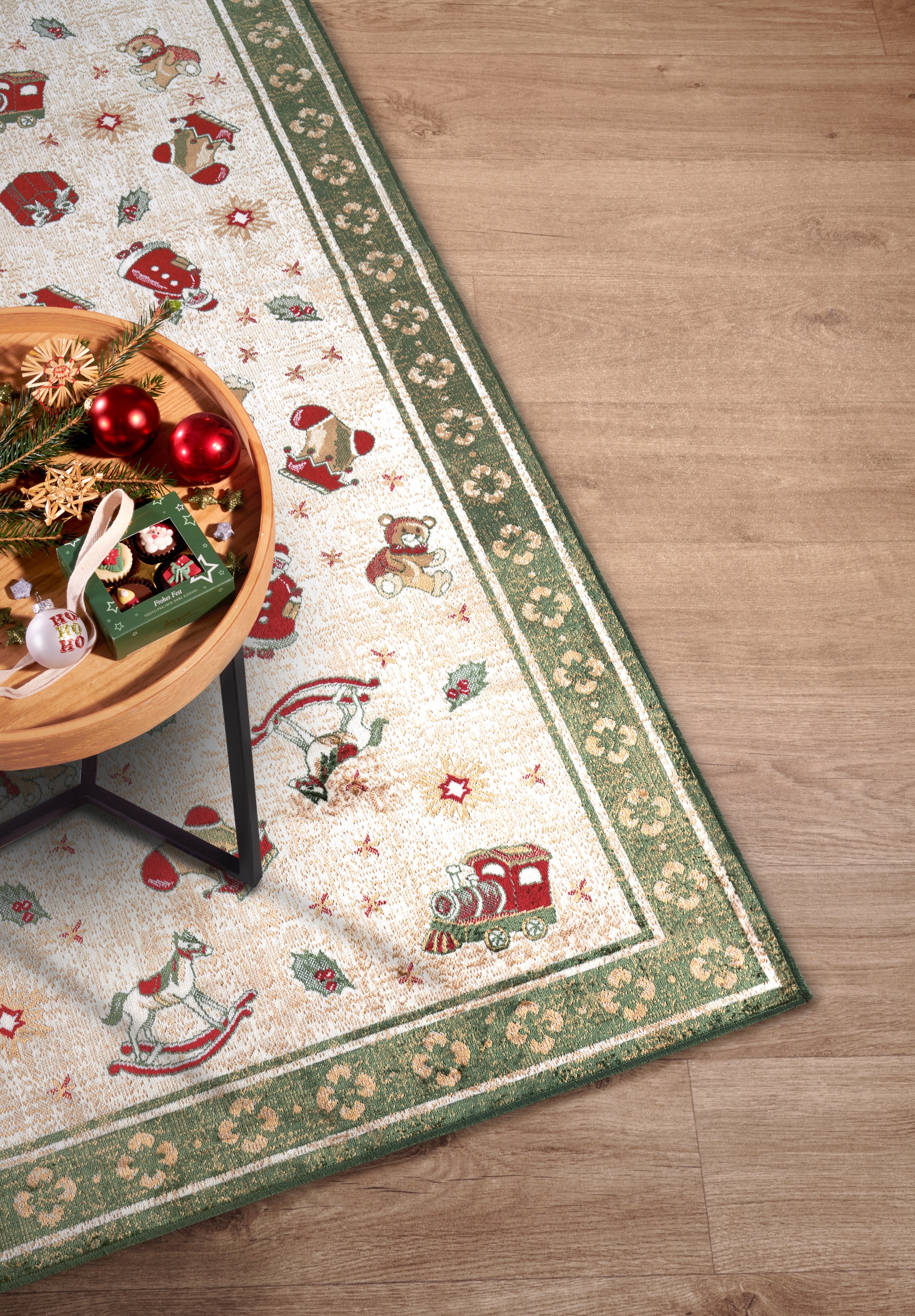 Villeroy & Boch Teppich »Nostalgic Shine Toy's Delight, eckig, rund und Läufer«, rechteckig, 6 mm Höhe, Weihnachten, Wohnzimmer, Flur, Geschenk, Toys Delight, Dekoration