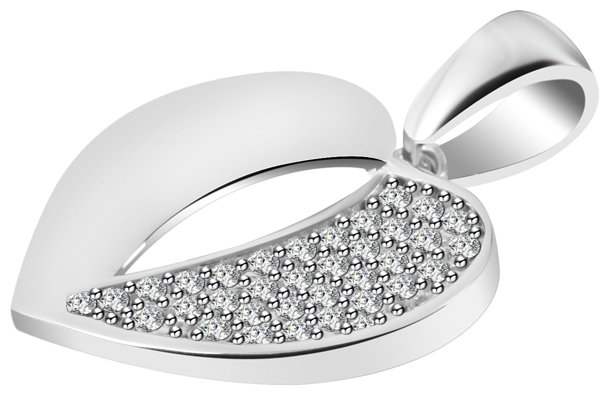 Adelia´s Kettenanhänger »Anhänger – Herz Herzanhänger aus 925 Silber mit Zirkonia«  Ideal als Geschenk – dezent und elegant